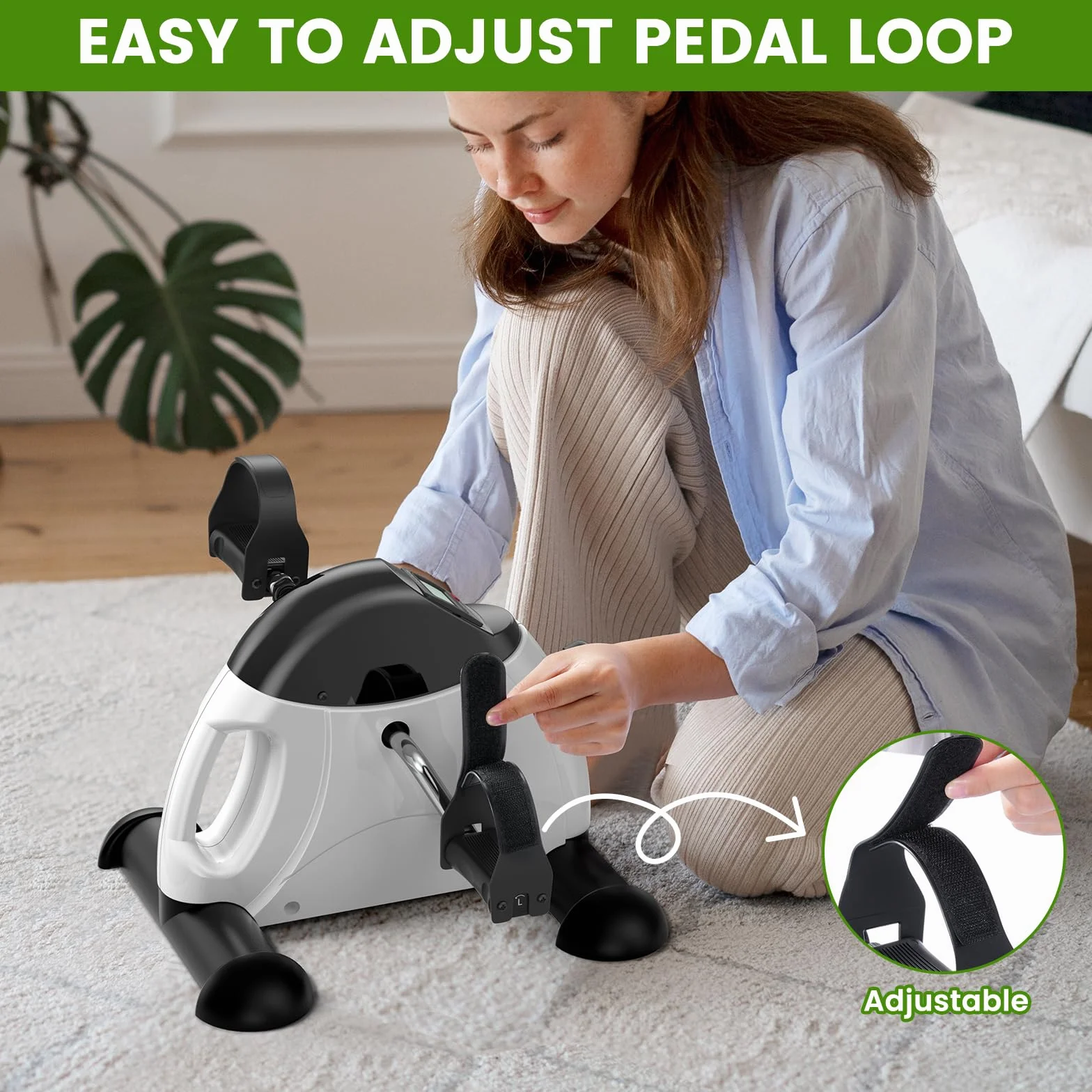Sportneer mini hometrainer pour personnes âgées avec écran LCD, vélo de table ergomètre pour seniors