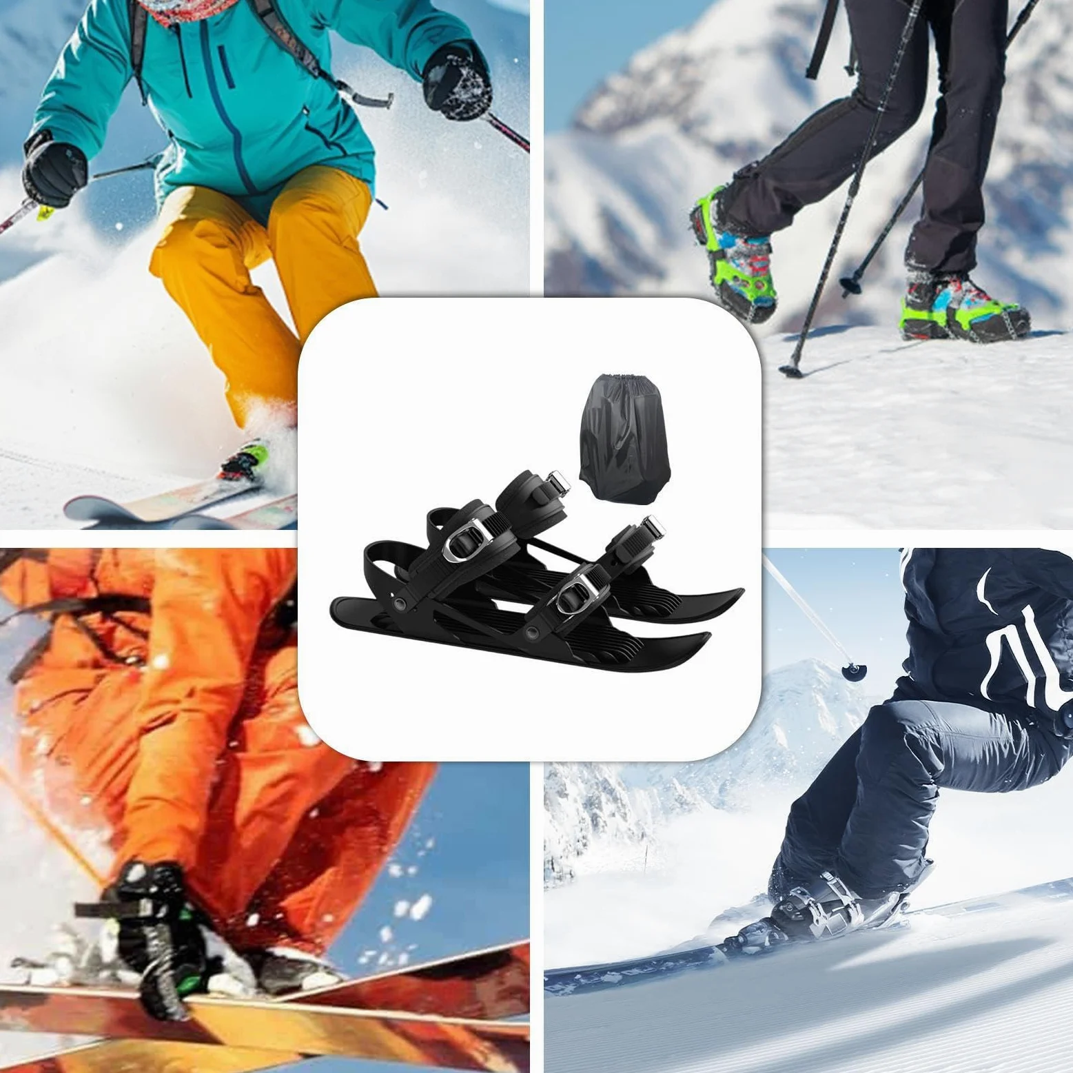 Chaussures de Neige pour Femmes - Patins de Neige compacts, Non glissants et légers | Outil de Ski réglable pour Les, Les Jeunes, Les Femmes et Les Hommes en Hiver