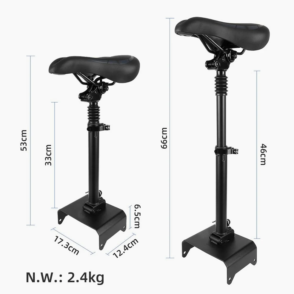 Selle confortable réglable en hauteur pour trottinette électrique Ninebot F20, F25, F30, F40 Noir