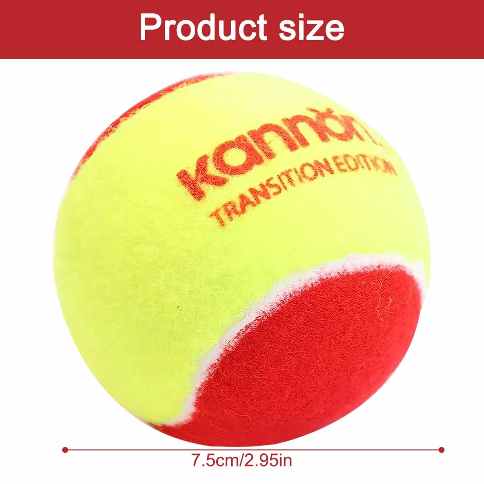 Balles de Tennis Stage 3, 12 Pièces, Rouge, Décompression 75%, avec Sac de Transport