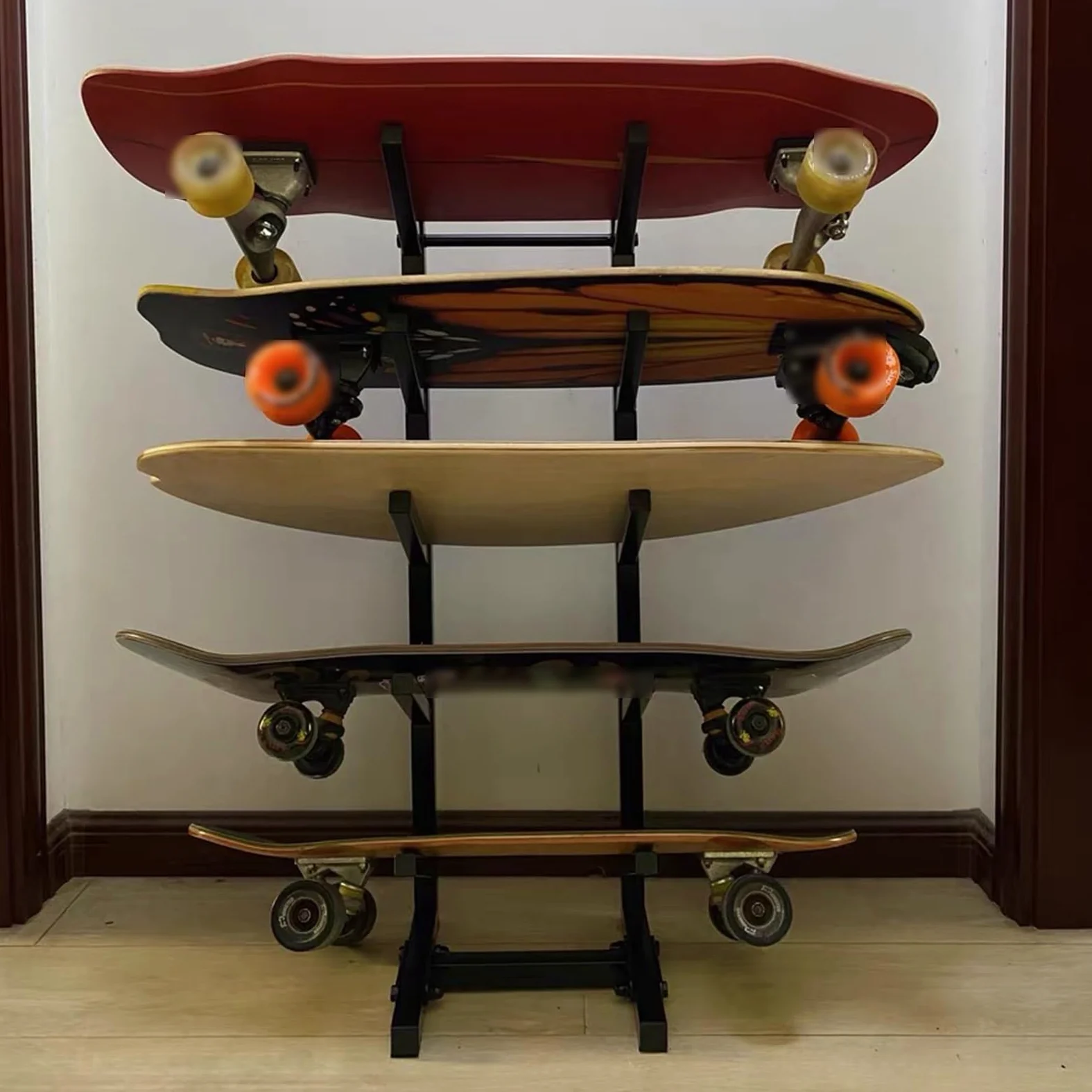 Support Mural for Skateboard, Présentoir Mural for Snowboard, Support Mural Horizontal for Skis, for Garages, Clubs Et Magasins De Skate