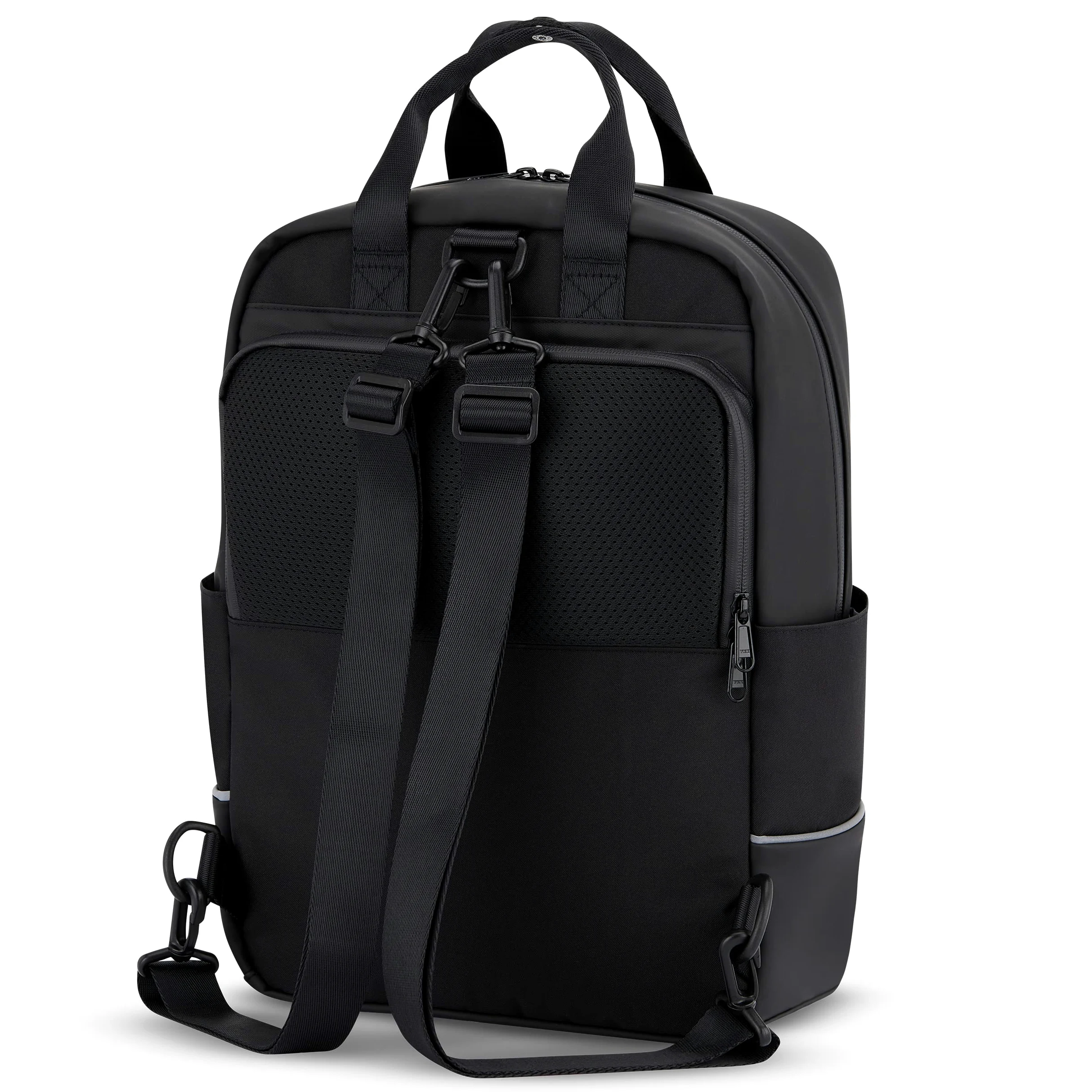 Johnny Urban Sacoche Vélo Noir - Jona Medium Bike - Sac à Dos Multifonctionnel 2 en 1 & Sacoche Arrière Bicyclette avec Compartiment pour Ordinateur Portable 14 Pouces - Hydrofuge
