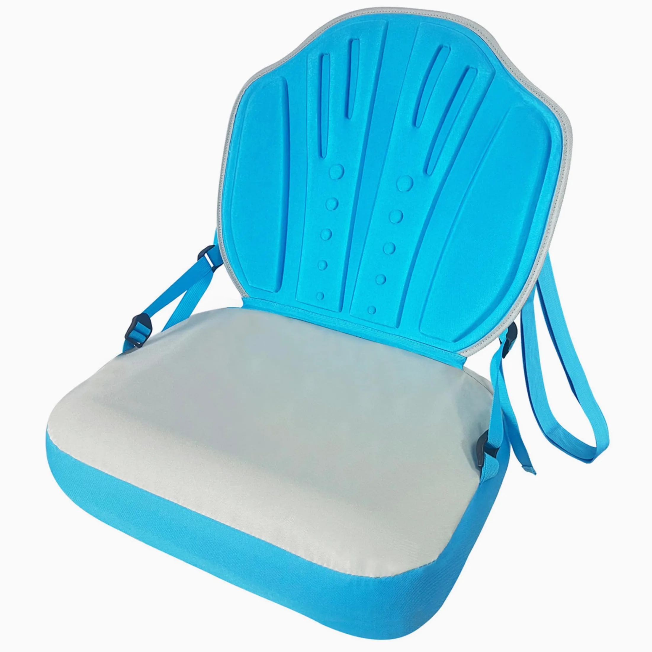 Siège de Paddleboard Gonflable, sièges de Kayak réglables avec Poche Rangement – ​​Bleu et Blanc – Planche Paddle pour Planches gonflables