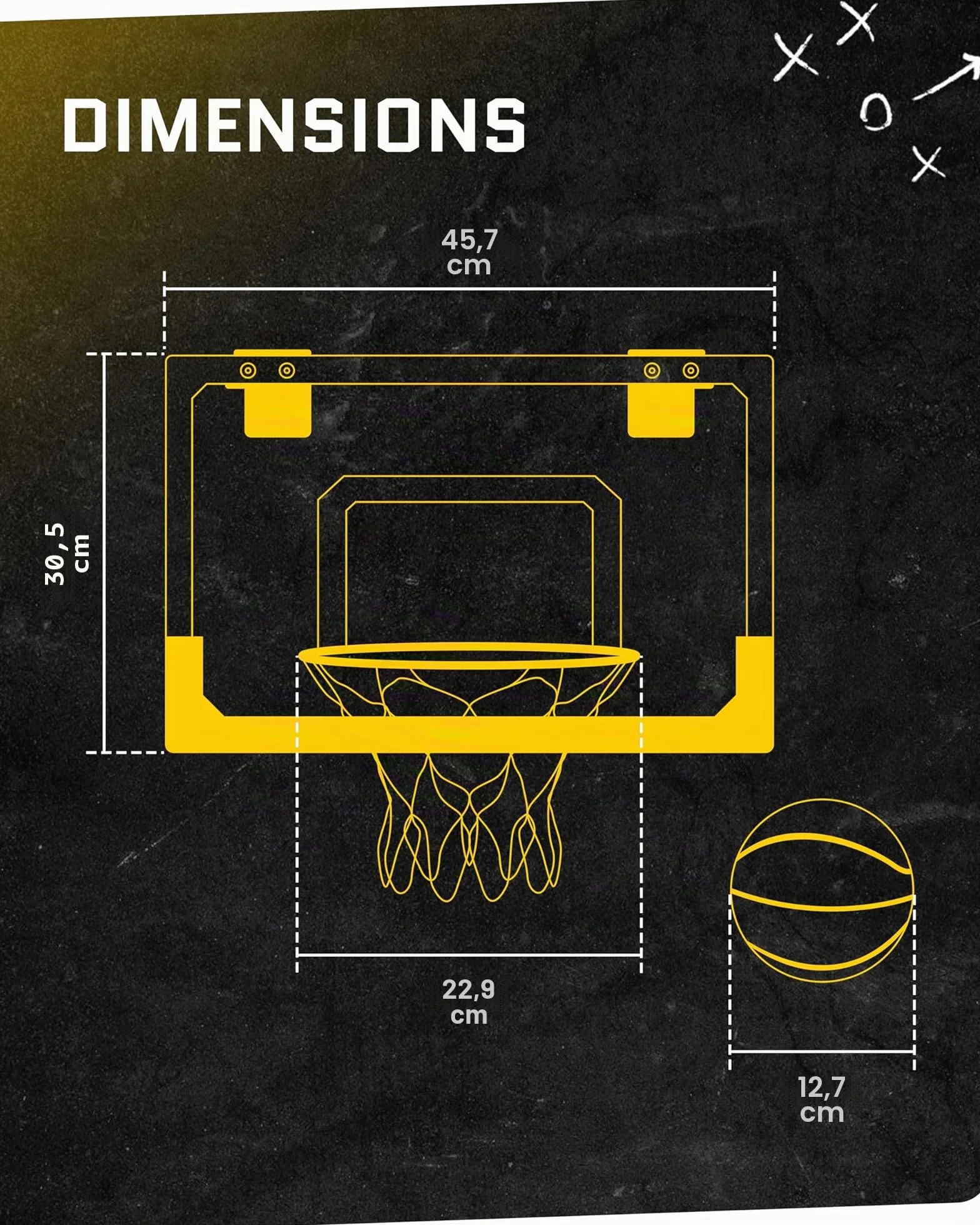 SKLZ Pro Mini Hoop - Koszykówka z Panneau Antichoc