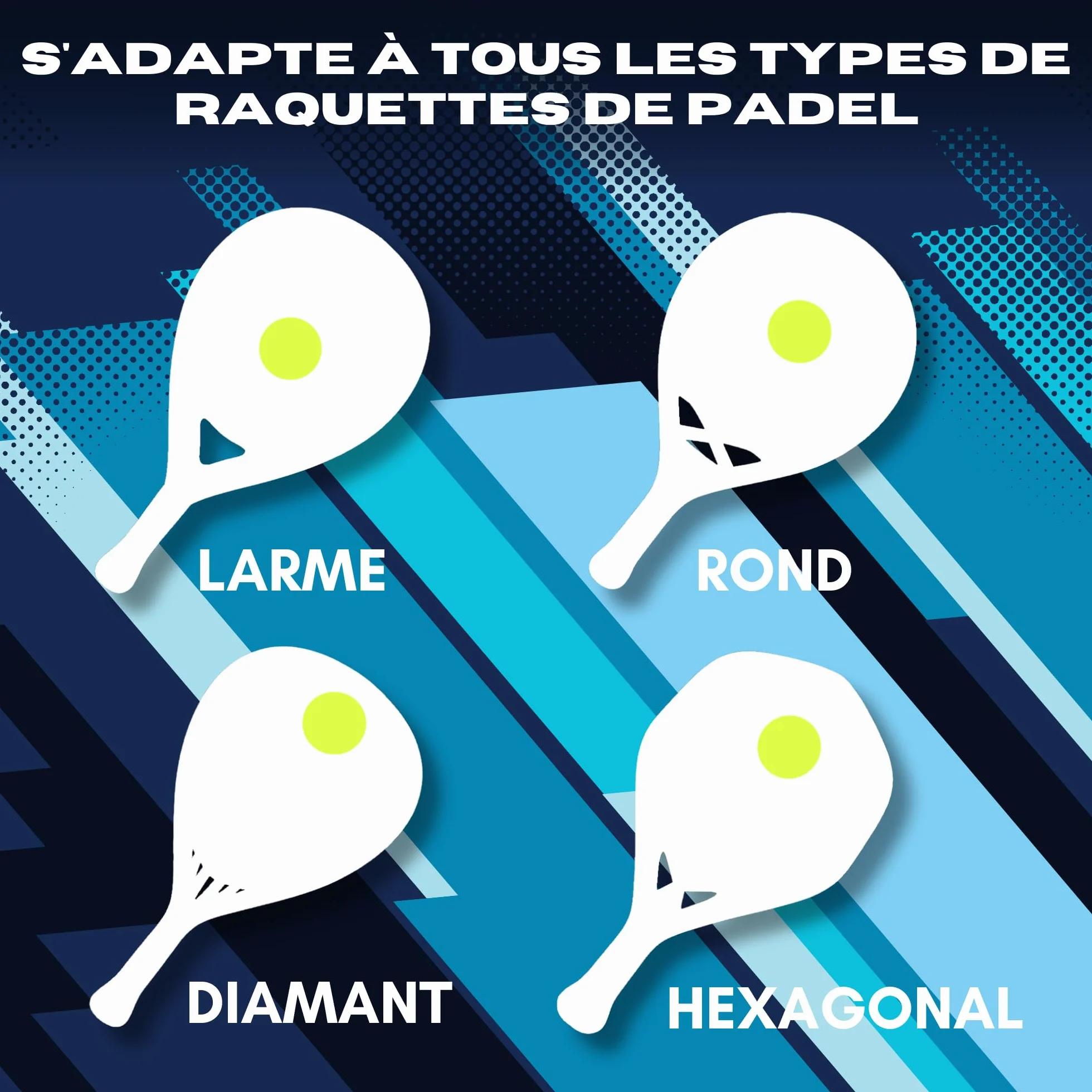 Raquette de Padel Protection Transparent Rugueux - Accessoire Multi-granulés en Silicone