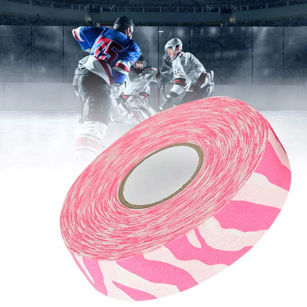 Ruban de Hockey 2,5cm x 25m Rouleau de Protection en Tissu pour Bâton, Accessoire Sport Protecteur Lame et Poignée