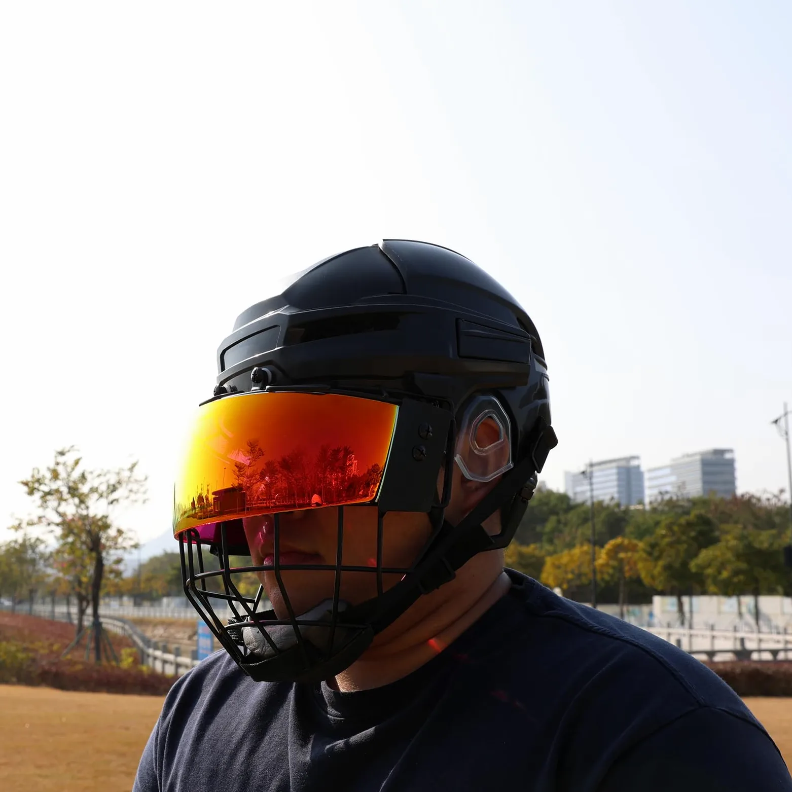GY Combo cage de casque de hockey et protection faciale