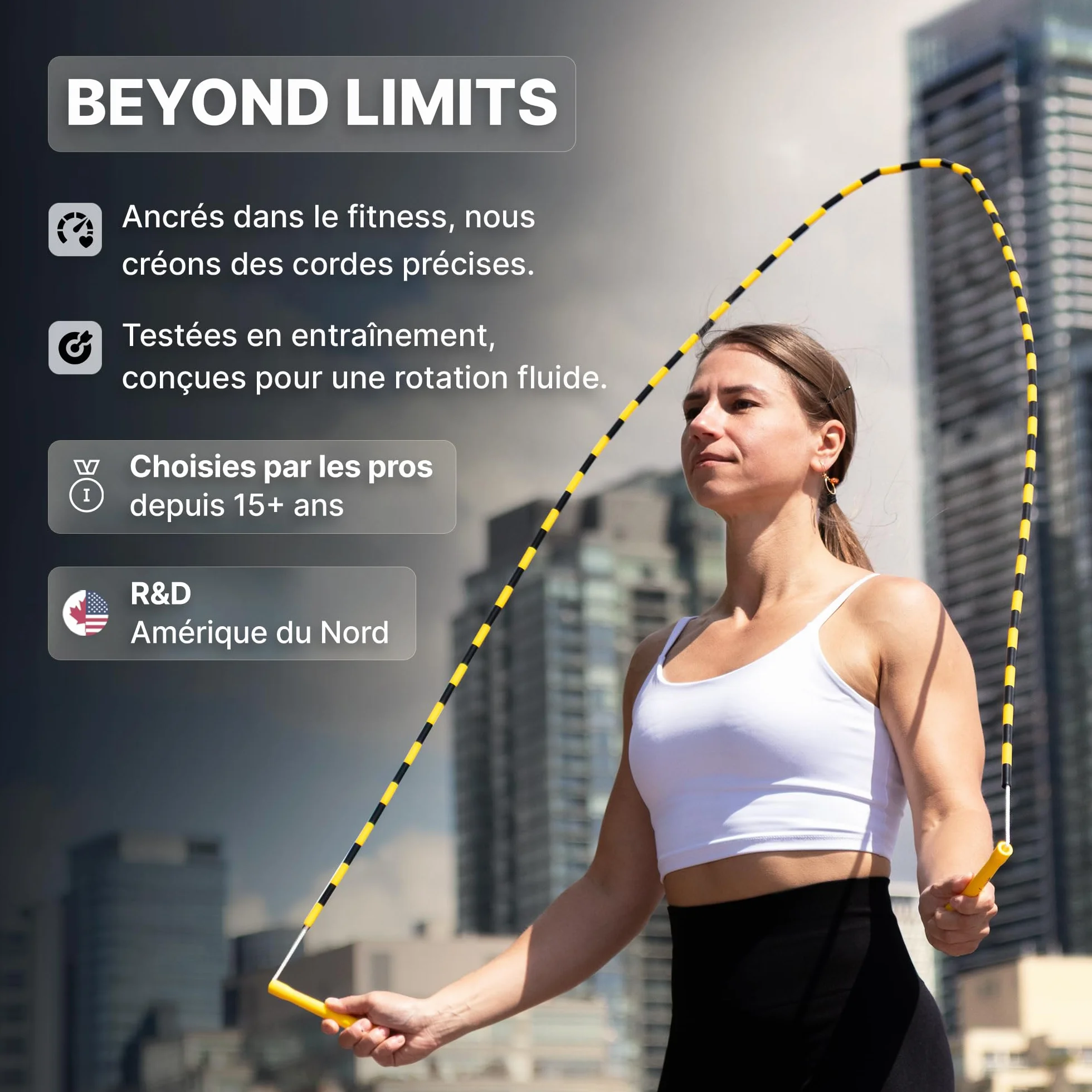 Honor Athletics 2.0 Corde à sauter réglable pour entraînement fitness