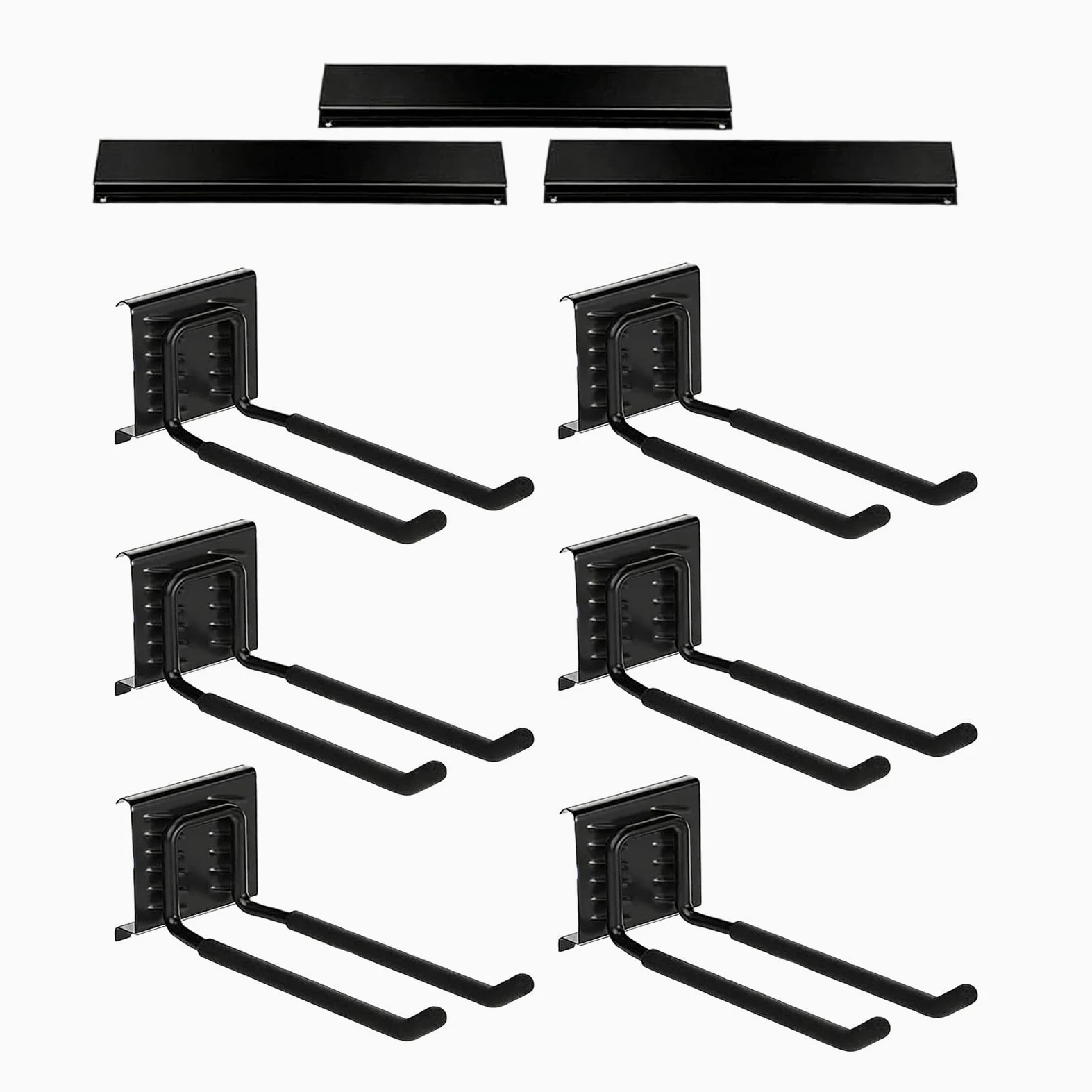 Support mural pour skis de garage - Avec 6 crochets, robuste et | antidérapant, support de snowboard - Pour équipement d'hiver, accessoires de sport, maison, cave, abri de jardin