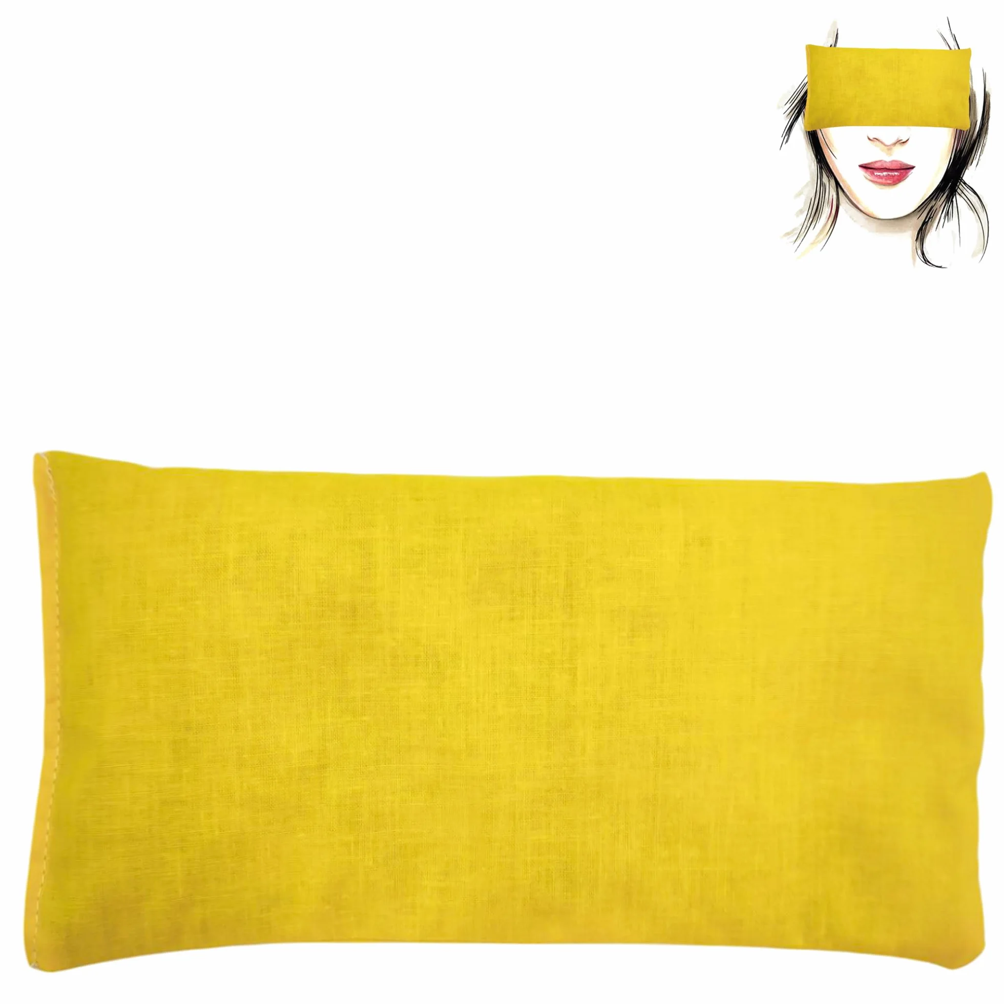 Pack 4 Coussins de Yoga pour les Yeux Graines de Lavande et de Riz 21x11cm