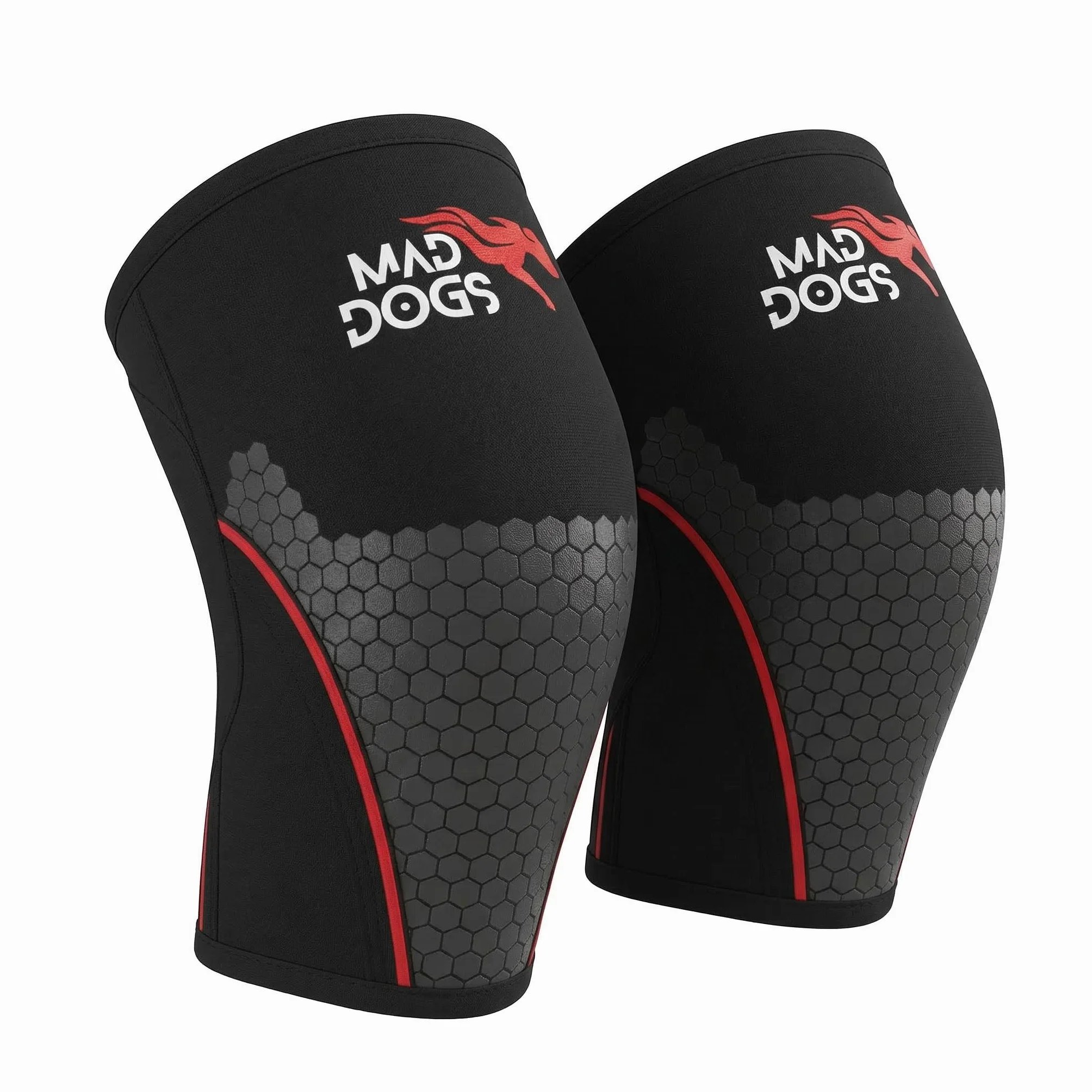 MAD DOGS Genouillères Crossfit 5 mm Néoprène Powerlifting Haltérophilie Protection Articulaire