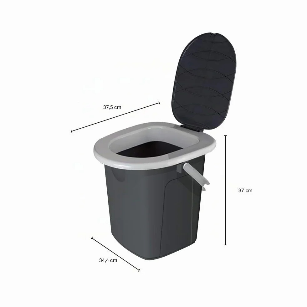 BranQ 1306 Toilettes de Camping Gris Taille M