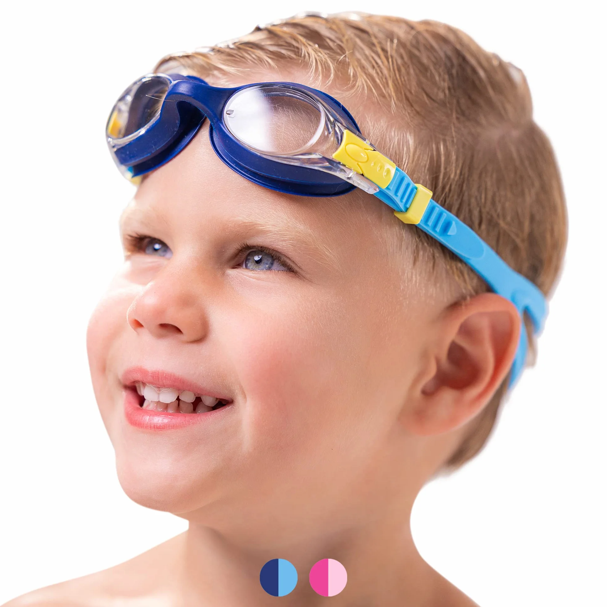 Limmys Lunettes de Natation Enfant 3-12 Ans Anti-Buée UV400 Protection Étanches