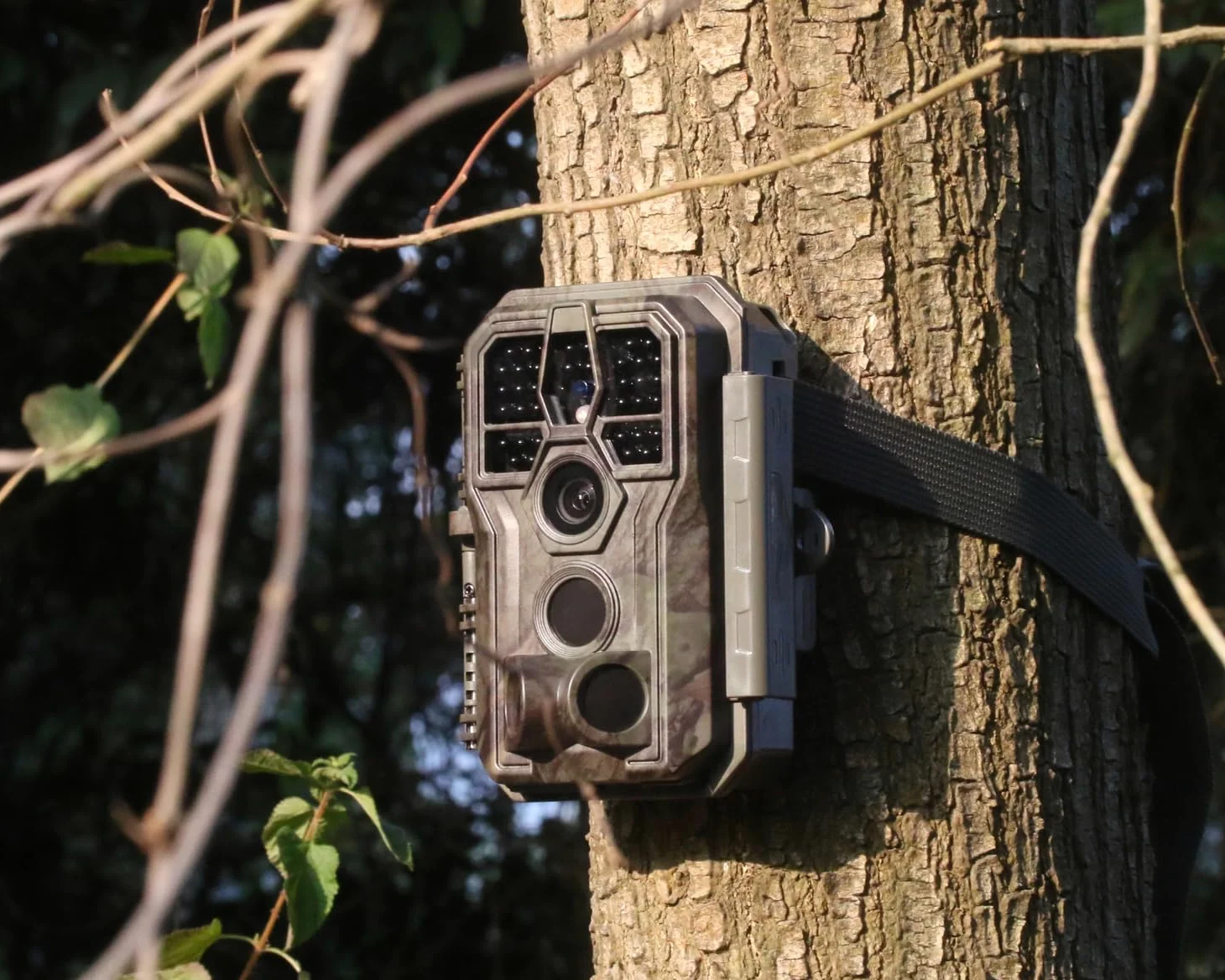 GardePro E5S Caméra de Chasse 64MP 1296P H.264 Vidéo, Jusqu' 30m Camera Chasse Infrarouge Vision Nocturne, Vitesse de Dclenchement 0,1s et Angle de Dtection 120°, 940nm IR LED