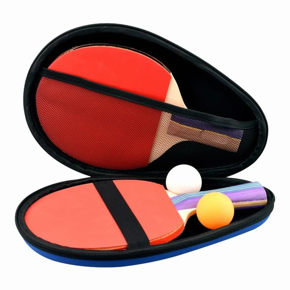 Housse de protection rigide EVA pour raquettes de ping-pong et balles de tennis de table - Design compact