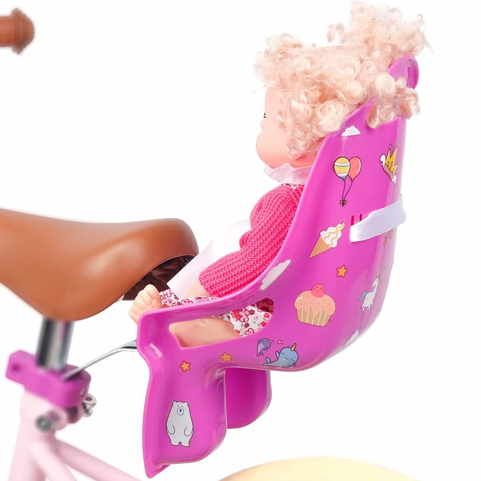 AVASTA Siège de vélo pour poupée, porte-poupée compatible poupées taille standard et peluche