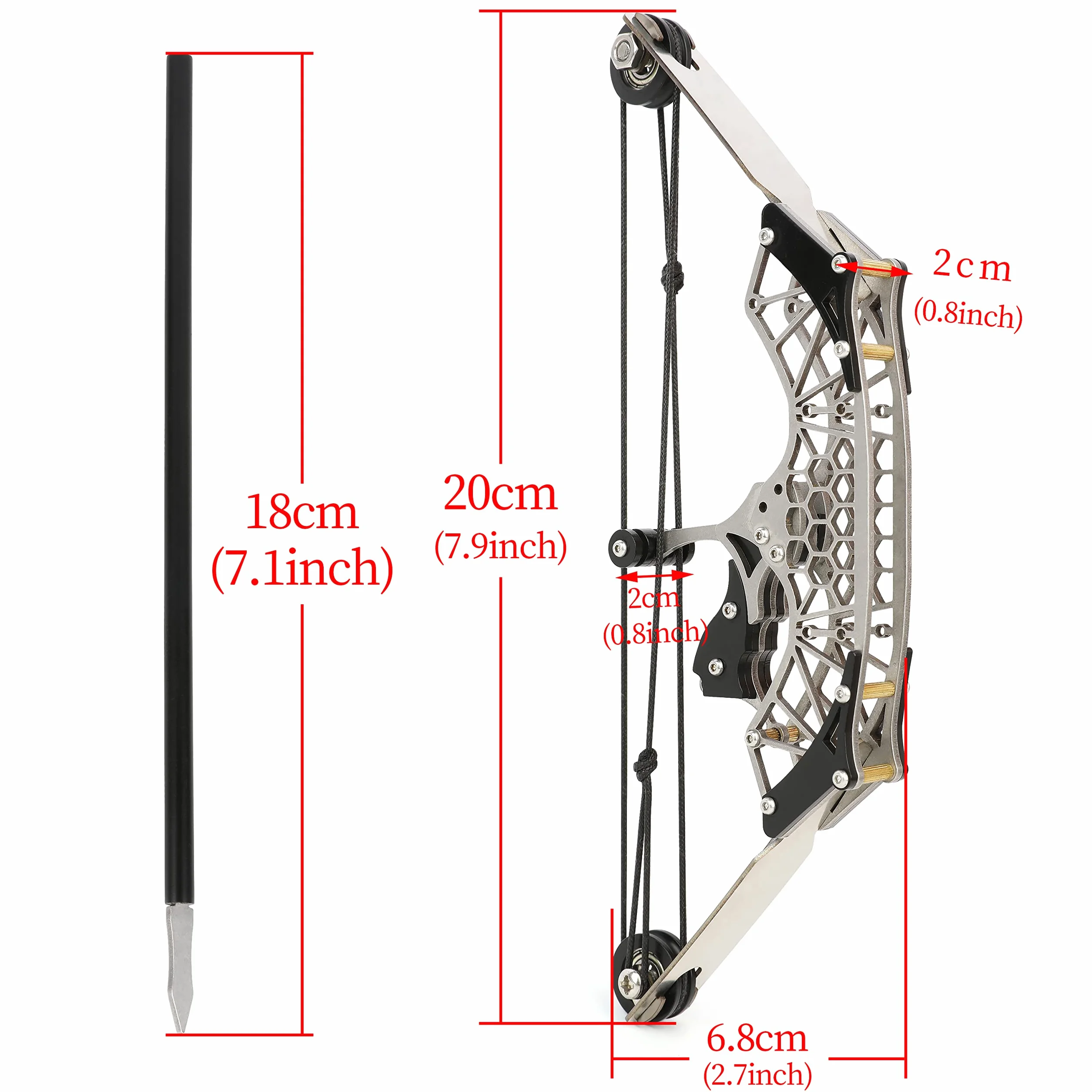 Arcs à Poulies pour Adultes Débutants Tir à l'Arc Cible Plein Air 9.5 LBS