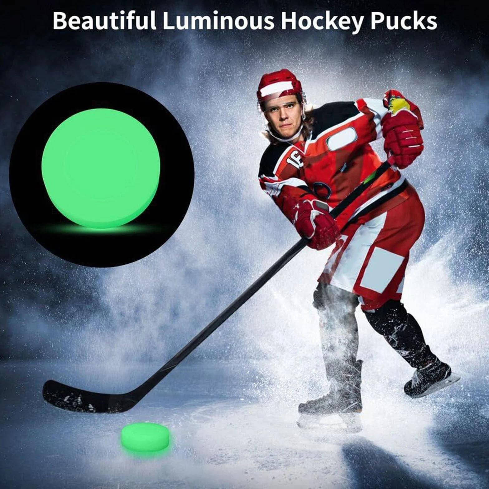 Hockey Puck PVC 9x9x3cm Practice Ice Ball Street Hockey Balls Durable Smooth Indoor Outdoor Training