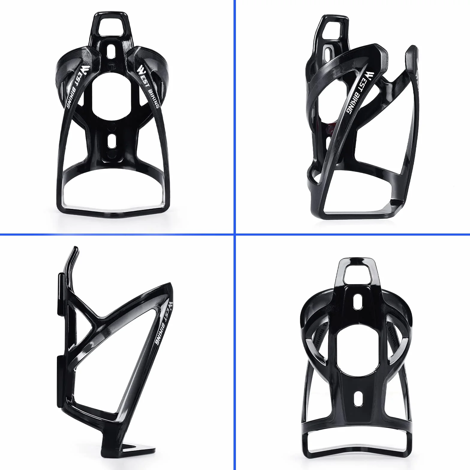 Porte-Bouteille de vélo amélioré incassable léger pour VTT vélo de Course vélo de Montagne Noir