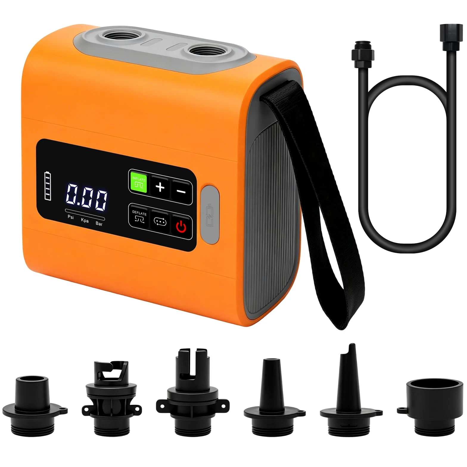 Gonfleur Paddle Électrique 22 PSI avec Batterie Rechargeable | Pompe Sup Électrique, Gonflage et Dégonflage Rapides, Arrêt Automatique, 6 Embouts pour Sup,Kayak,Bateau,Tente