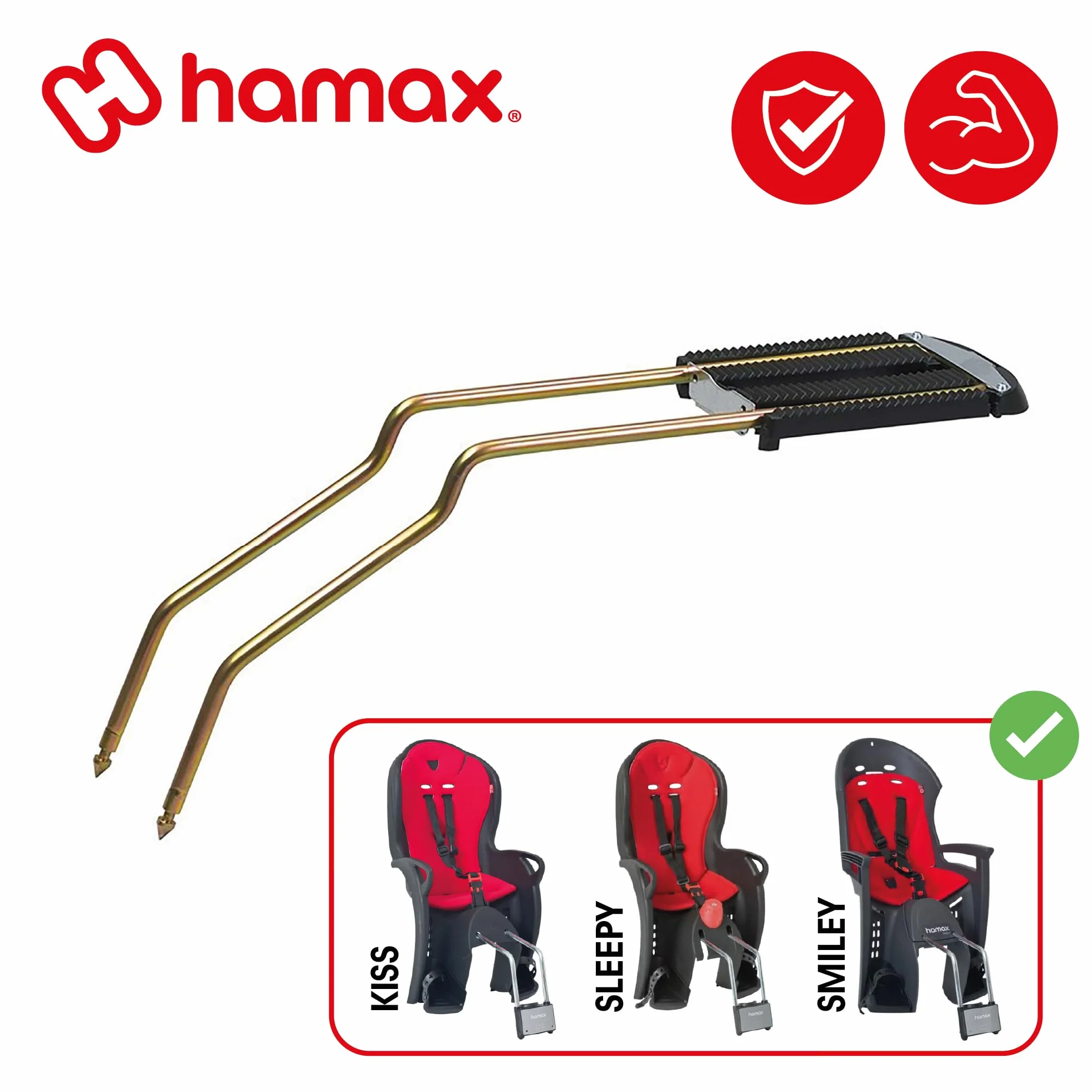 Hamax Xtra Bar 603078 Barre d'ajustement Robuste pour Petits Cadres Accessoire vélo