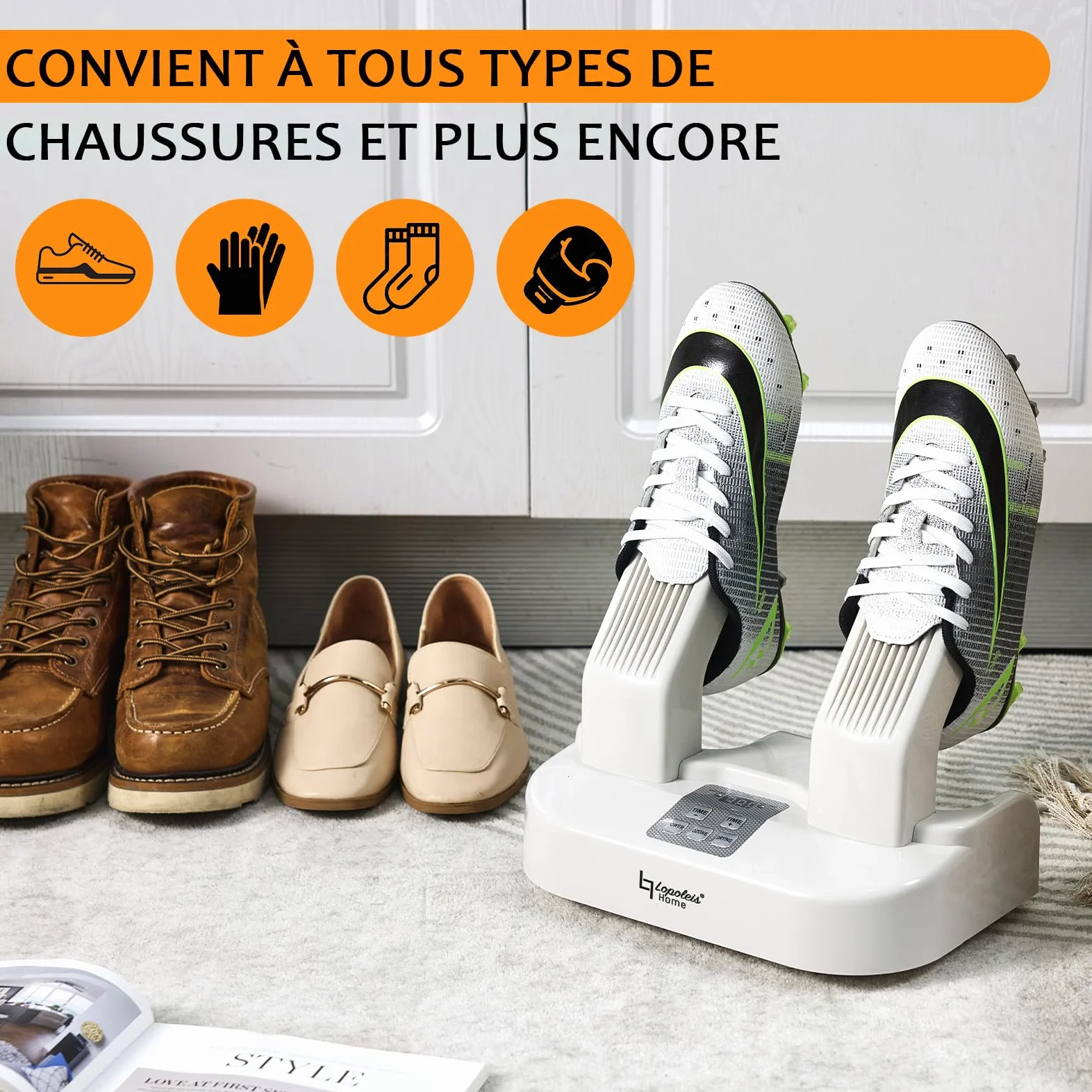 Sèche-chaussures électrique, rafraîchisseur de chaussures avec ozone, chauffe-chaussures, sèche-chaussures antibactérien, sèche-chaussettes, sèche-bottes, sèche-chaussures, chaussures de