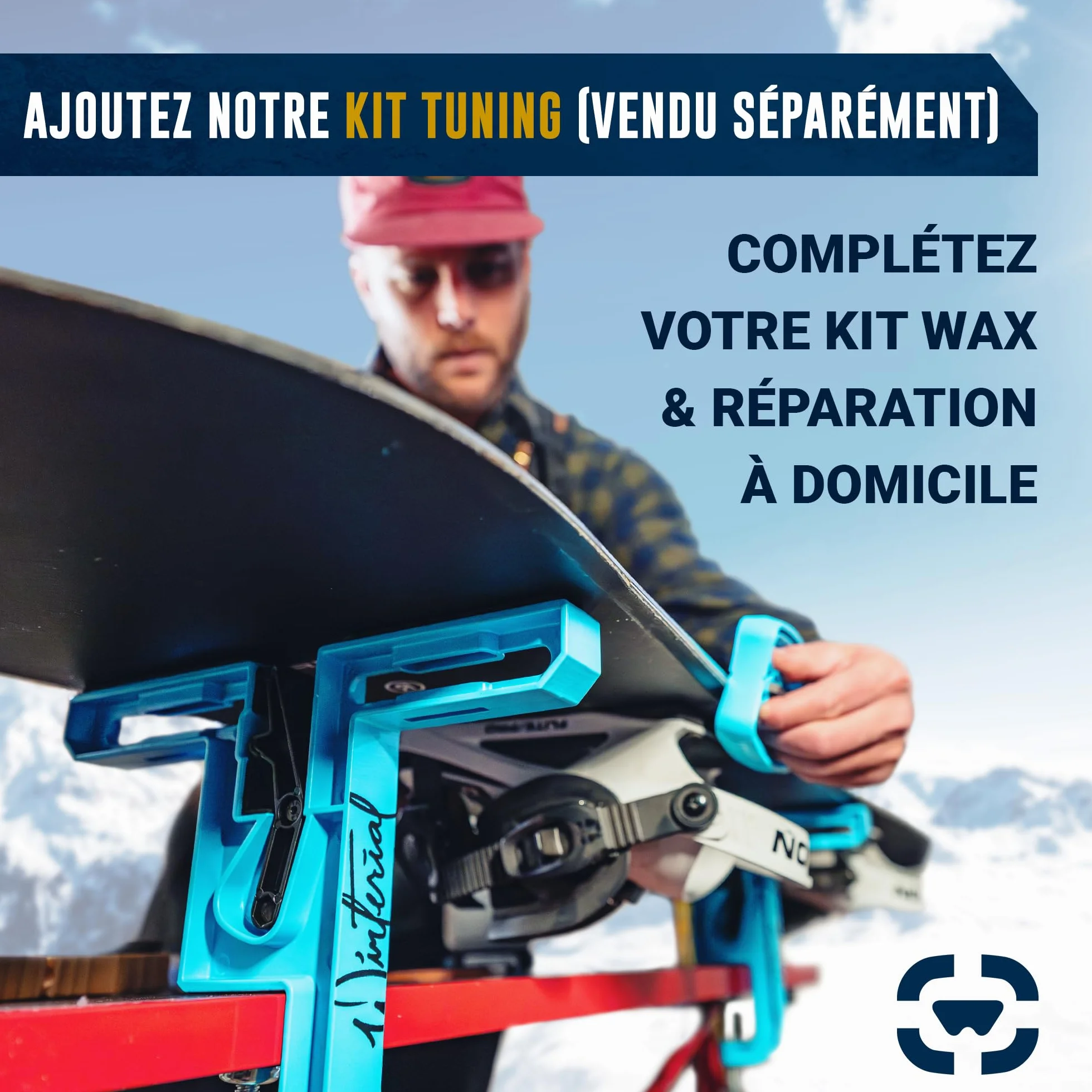 Winterial Étau à Skis et Snowboard Set de 2 Réglable Positions Horizontales Verticales