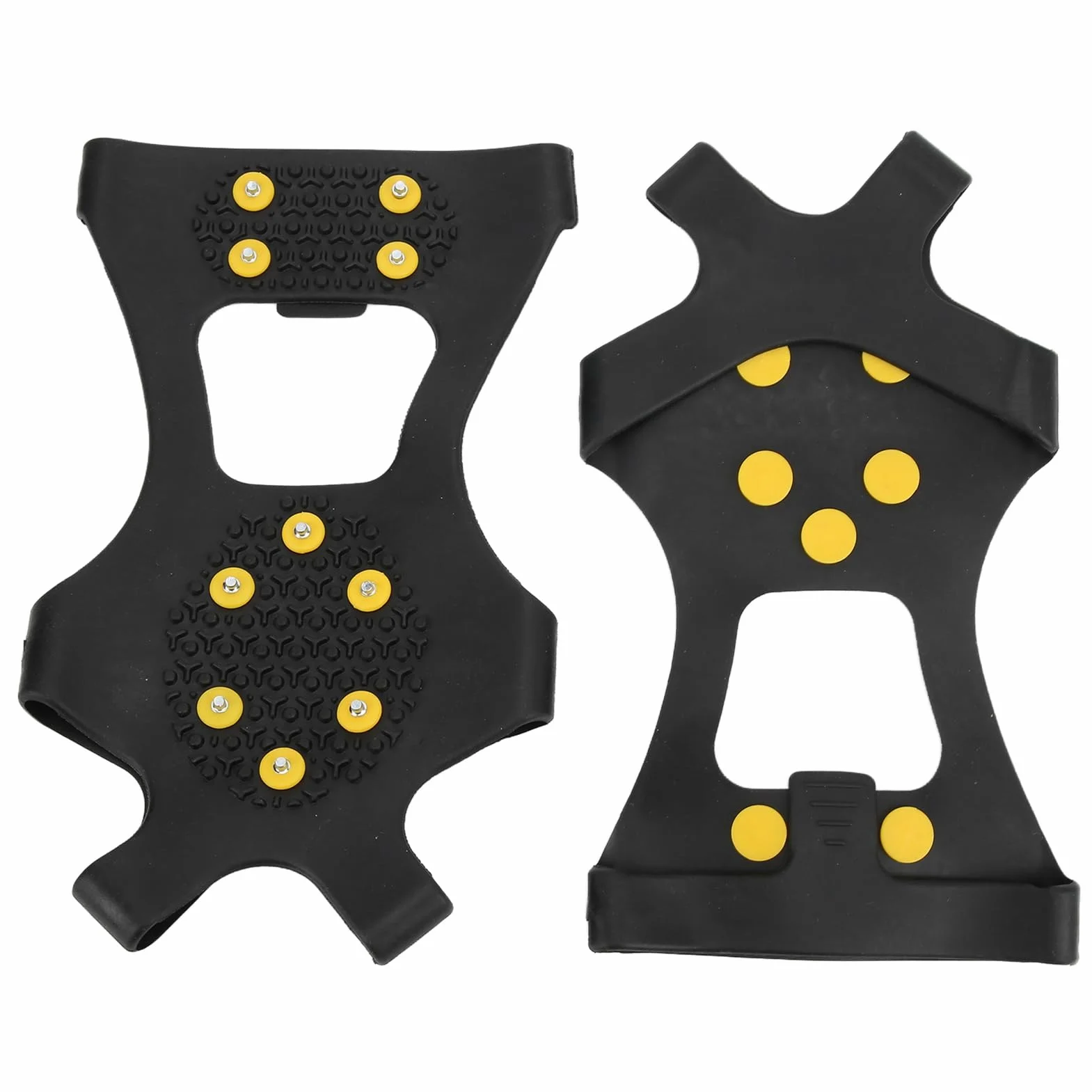 Crampons d'escalade sur Neige 10 Dents Antidérapants Acier Inoxydable Noir