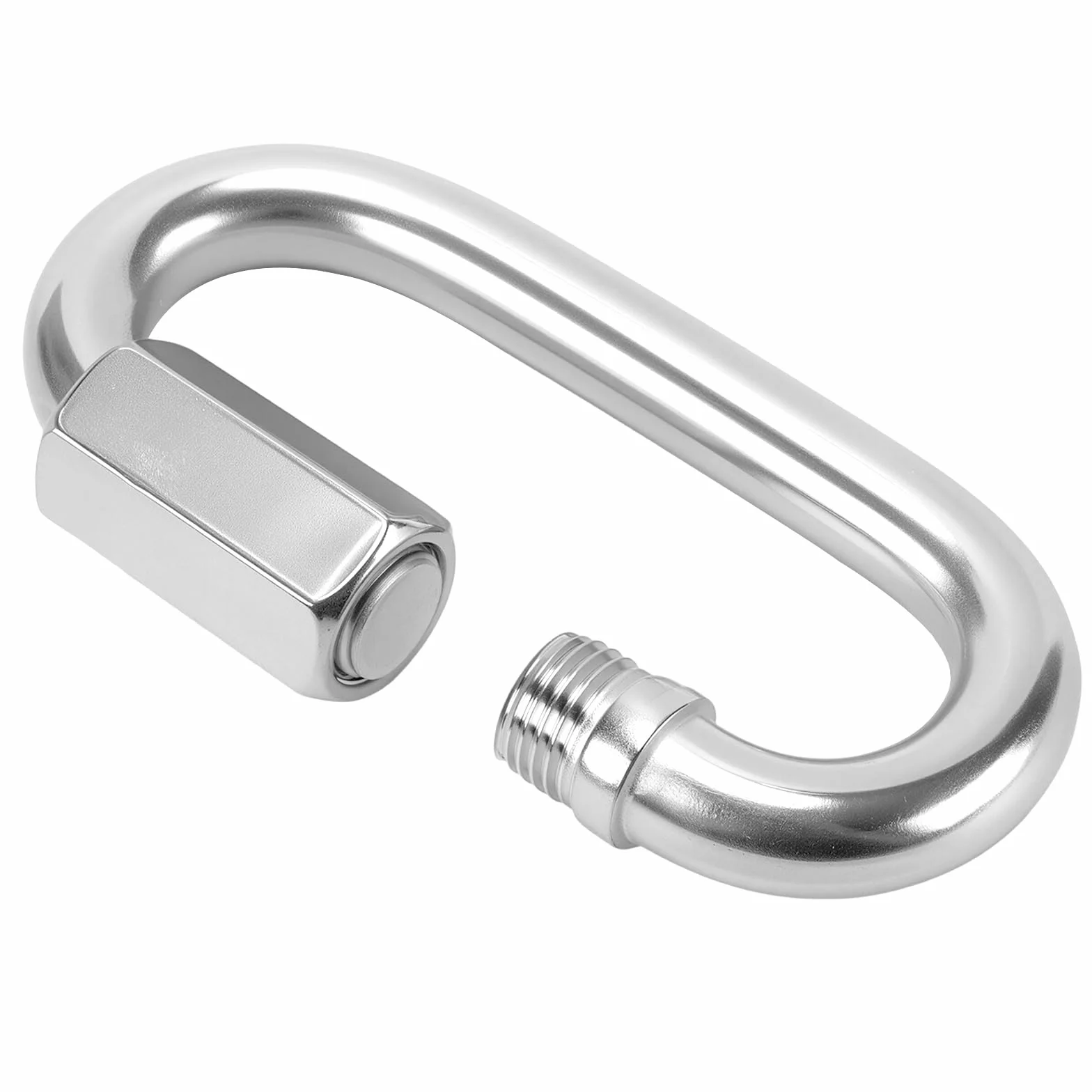 Mousquetons à visser M10 acier inoxydable - Maillon de chaîne 1000 kg - Lot de 4