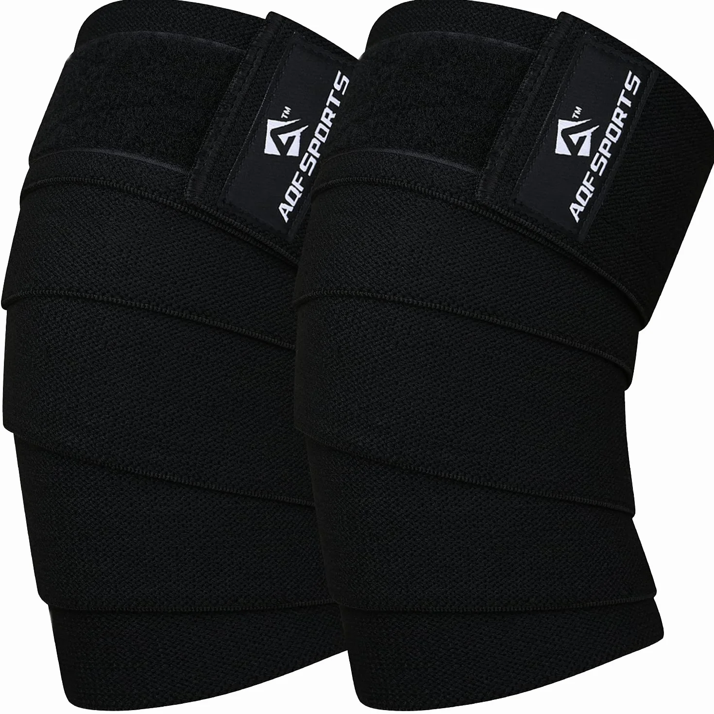 AQF Genouillère Bandage Musculation IPL USPA Approuvé Sangles de Genou Haltérophilie Elastique Sport Knee Wraps Attelle Protection Genoux Squat Entraînement