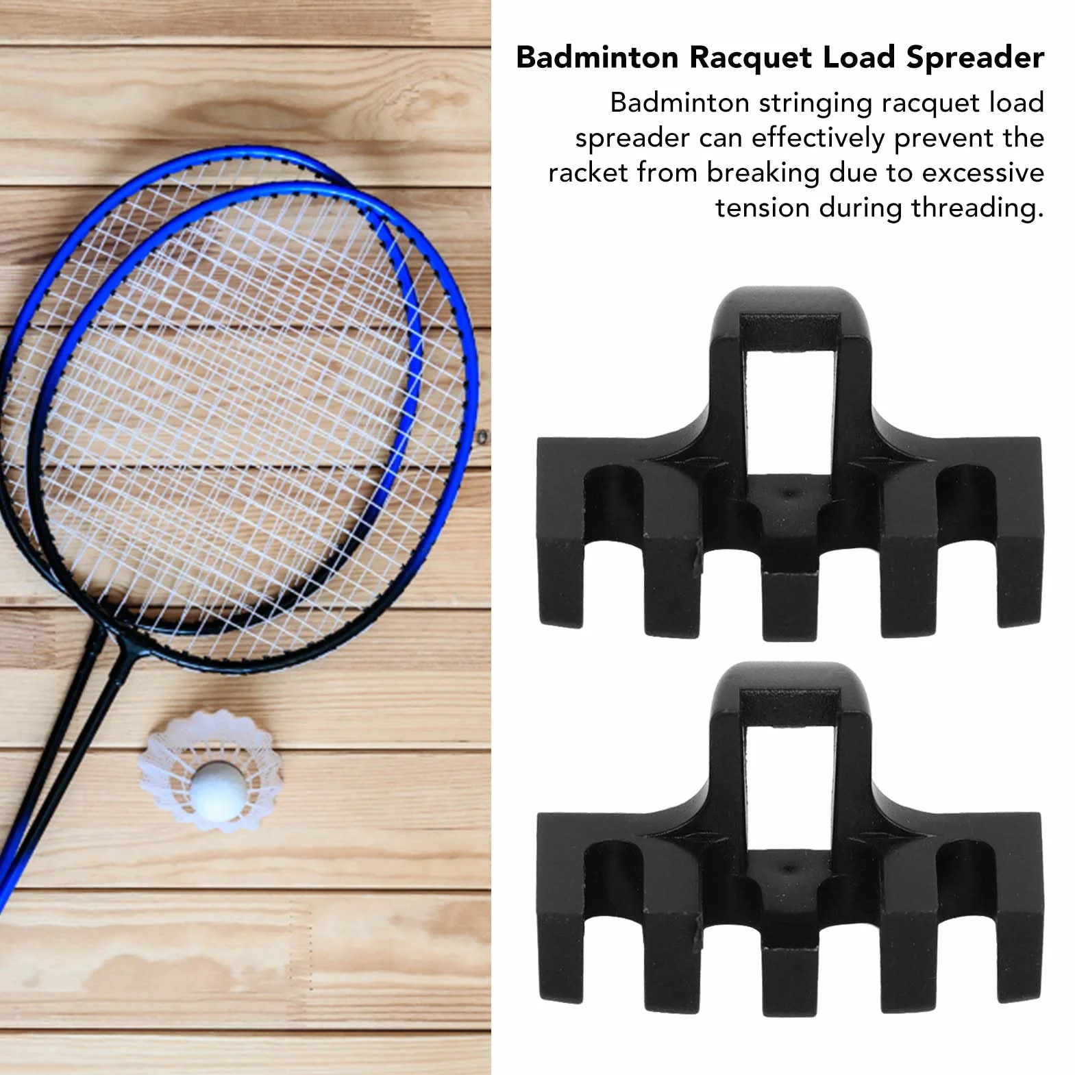 Répartiteur de Charge de Raquette de Badminton 2 Pièces Machine à Corder en Plastique