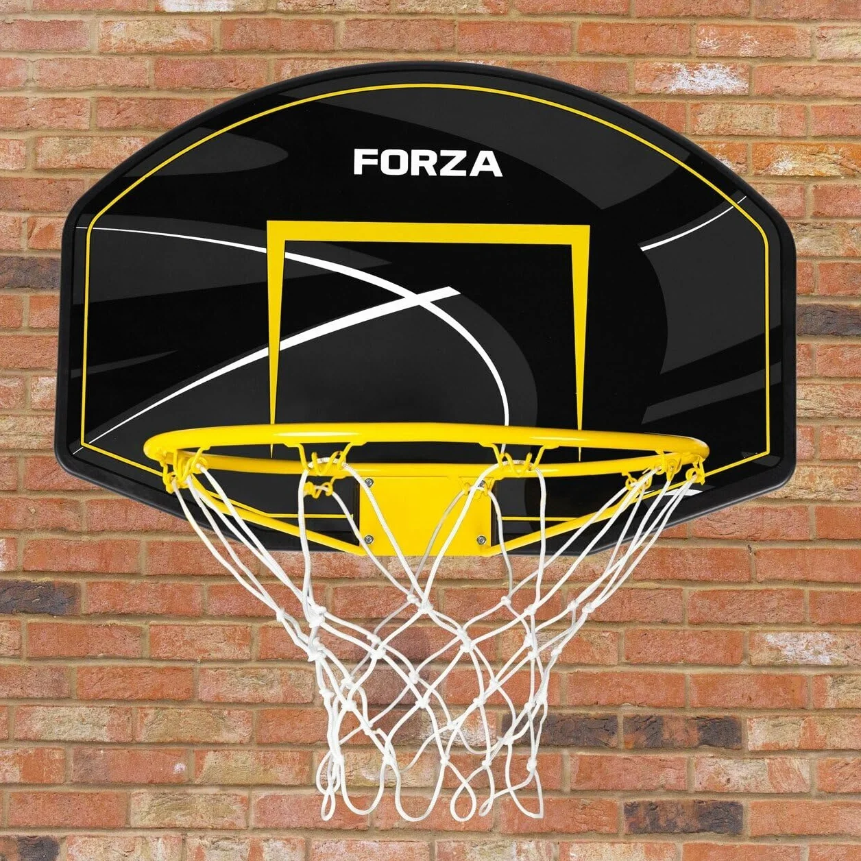 FORZA Panneau et Anneau de Basket-Ball à Fixation Murale Taille Standard Mini Entraînement Intérieur Extérieur