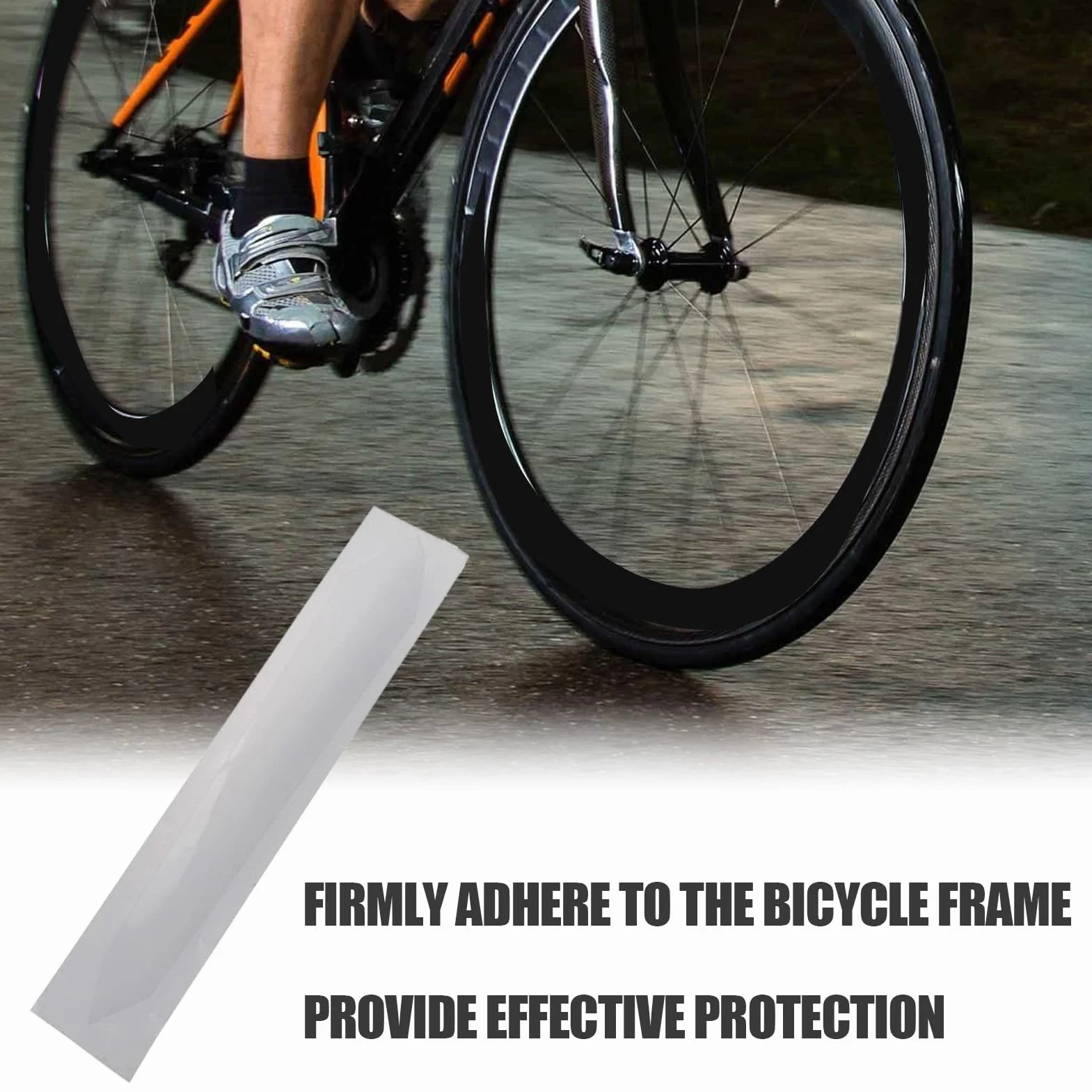 Film de protection de cadre de vélo adhésif transparent anti-rayures 21 cm