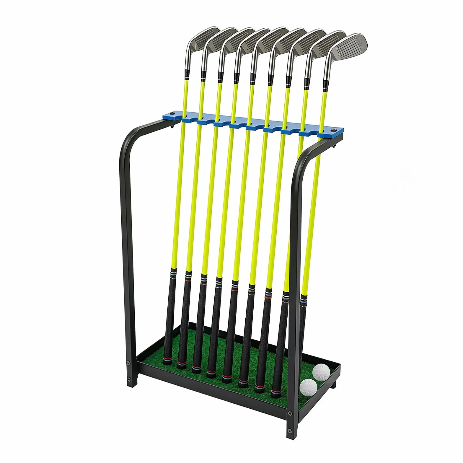 Support de putter de golf en métal robuste pour 9 clubs