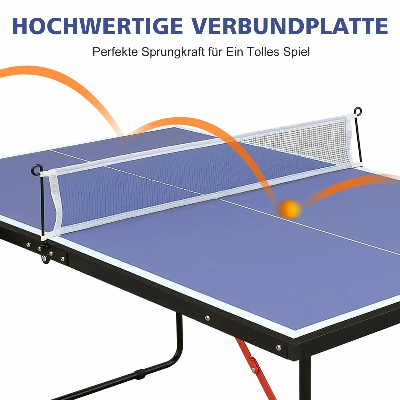 Table de ping-pong pliable 137 x 76 cm avec filet, raquettes et balles