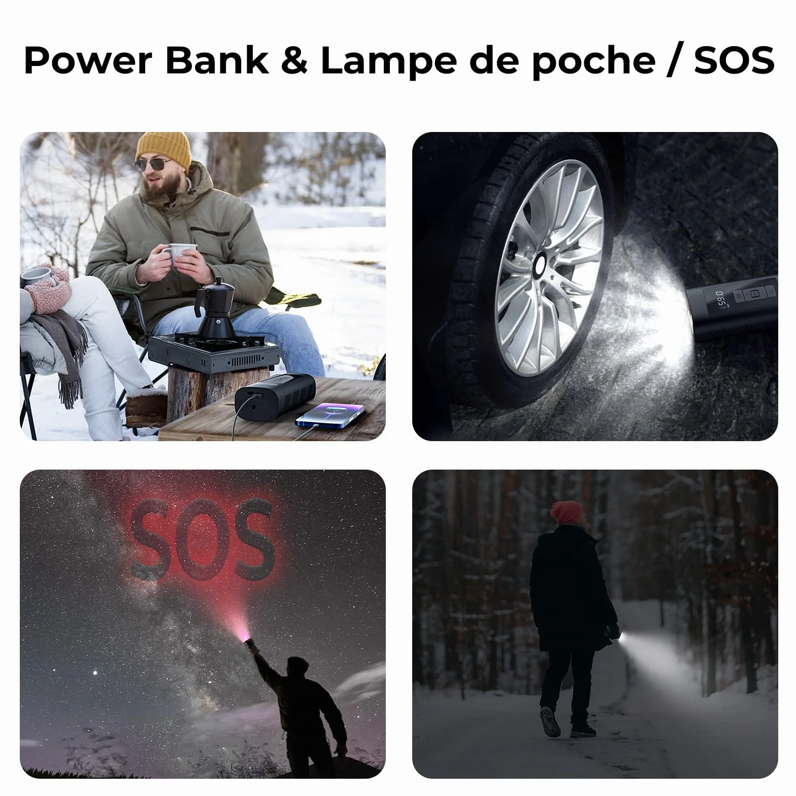Pompe à Vélo Électrique 150PSI YOUNGDO Compresseur à Air Portatif 6000mAh