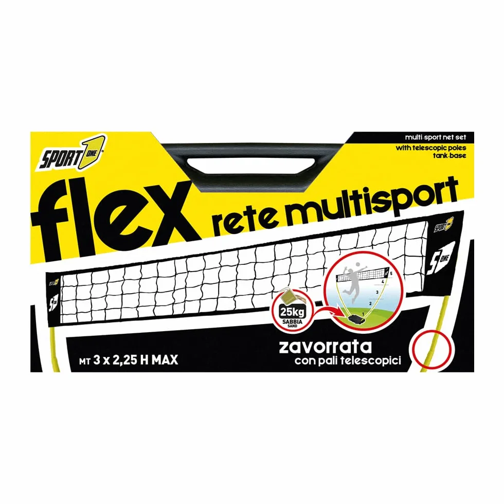 Arredo Stock Volley Beach Tennis Enfants Extérieur Flex Outdoor Multisport H 225 CM