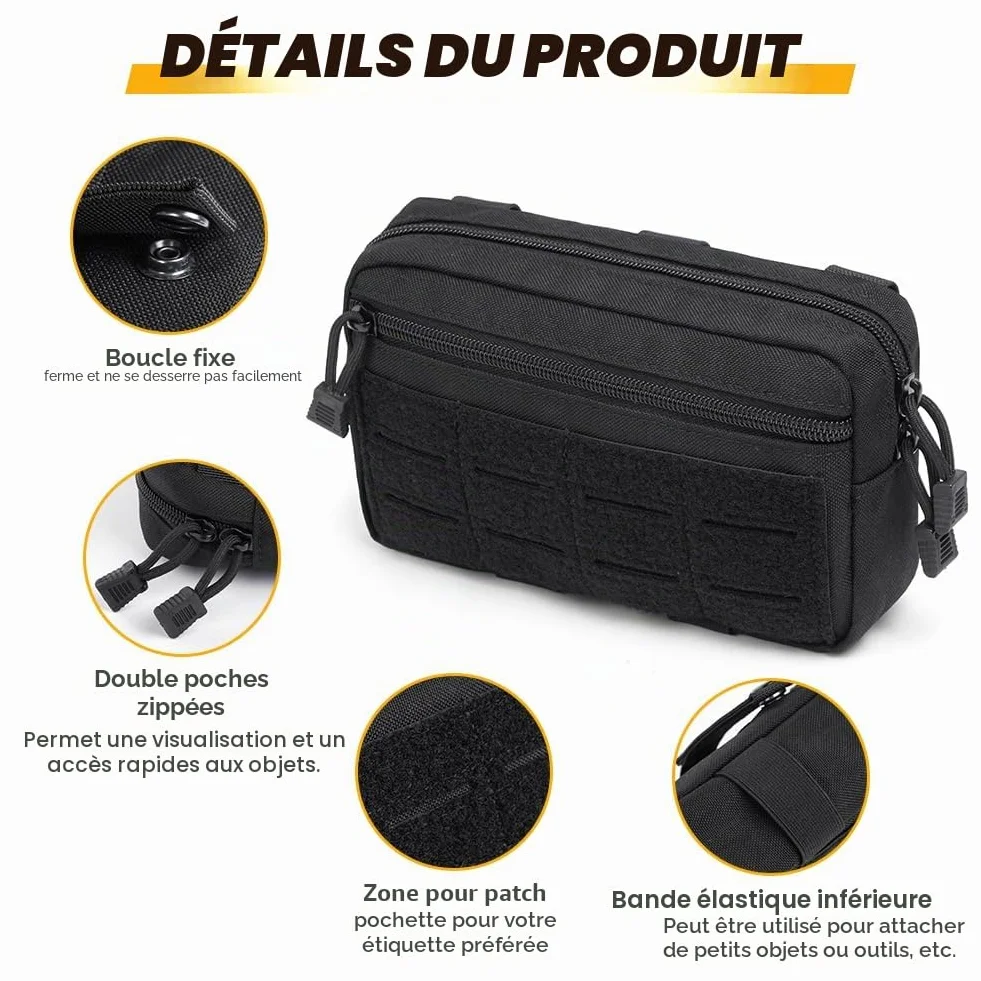 Flintronic Tactique Molle Nylon Sac Ceinture Militaire EDC Gadget Téléphone Plein-Air Randonnée
