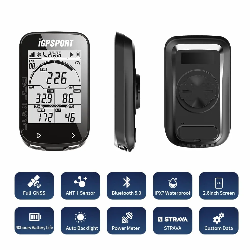 IGPSPORT Ant+ iGS50E Ordinateur de vélo sans fil étanche