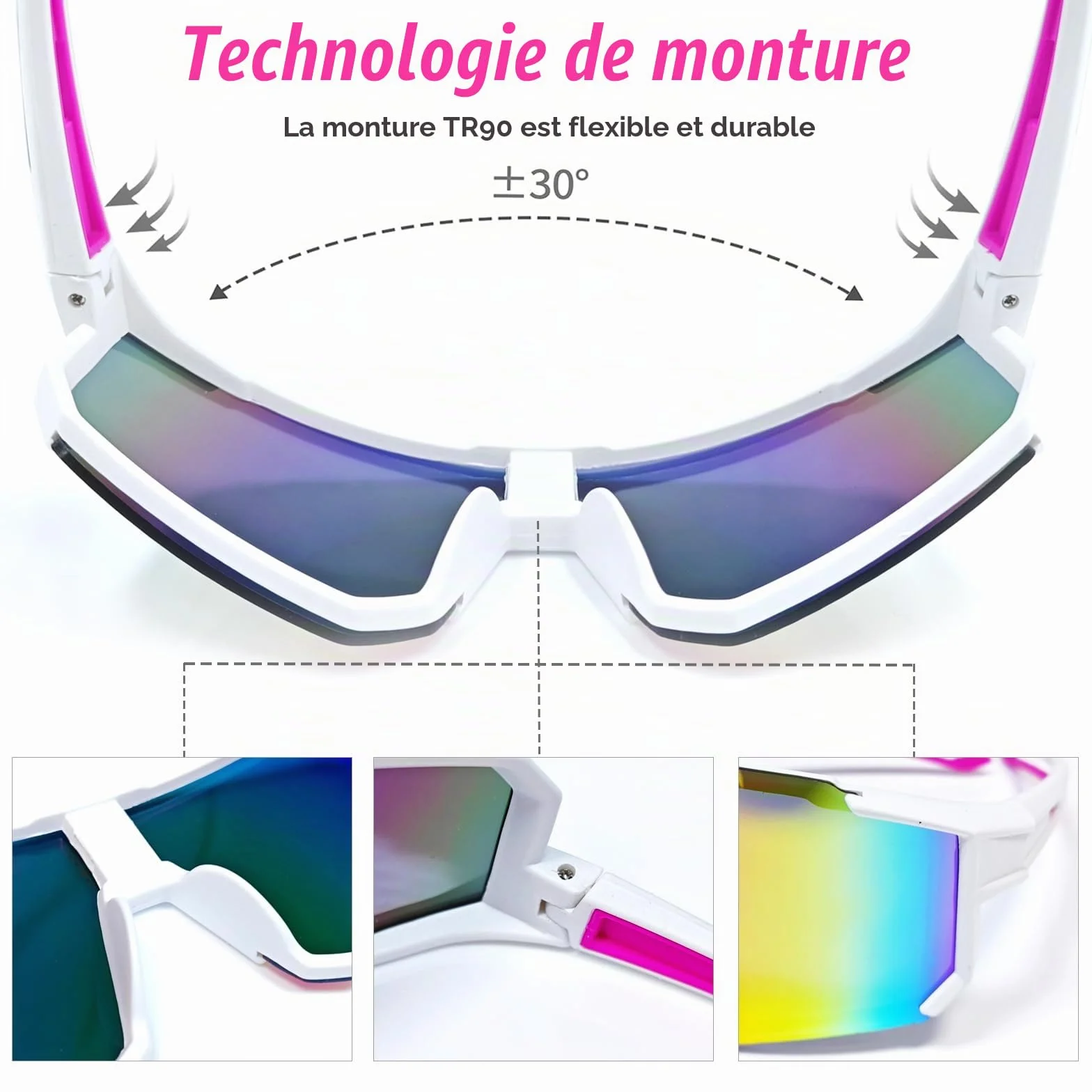 Rave Lunettes de soleil rapides Protection UV400 Coupe-vent Cyclisme Course
