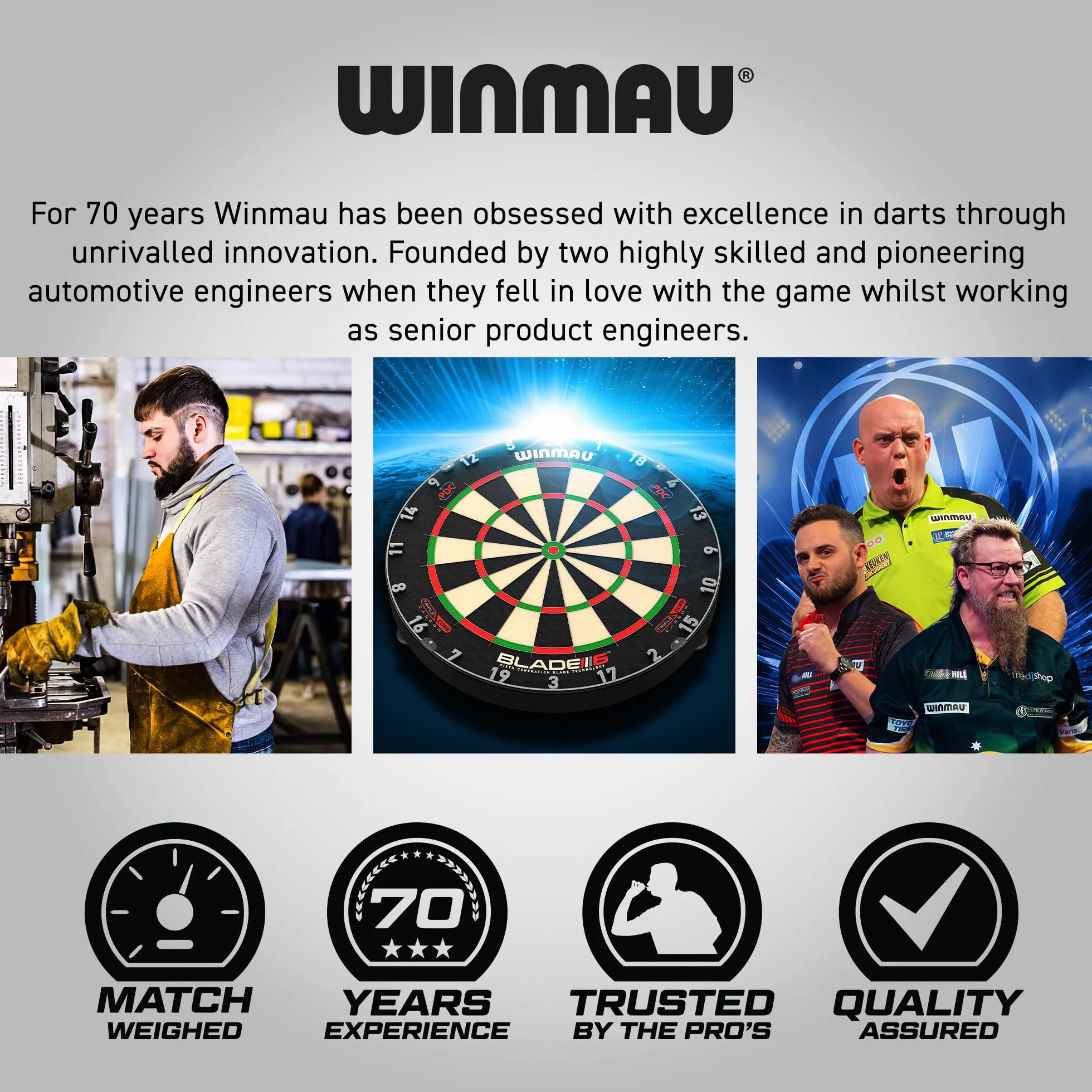 WINMAU Darts Joe Cullen Rockstar 20g Laiton Jeu de fléchettes avec ailettes tiges Carte de Score