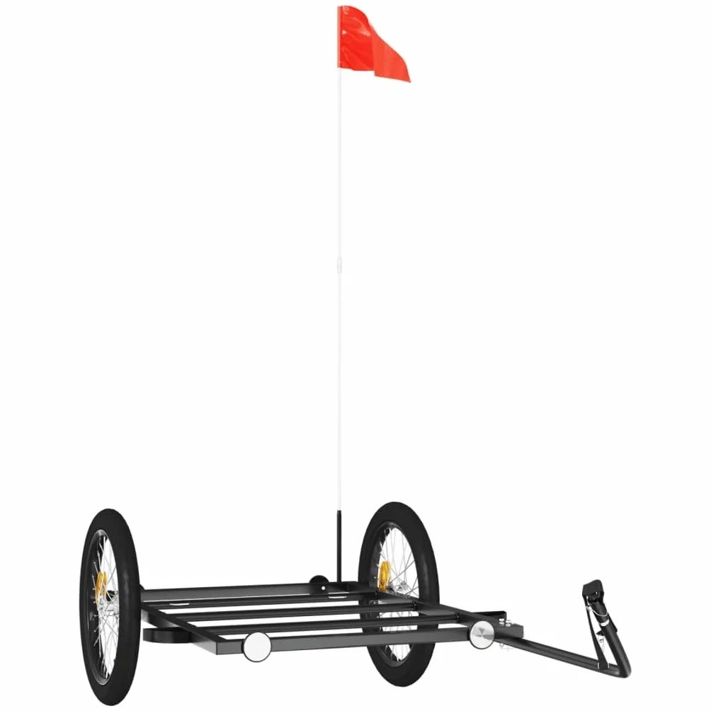 Remorque Vélo Acier Peint 135x68x37 cm Noir Capacité 45 kg VidaXL
