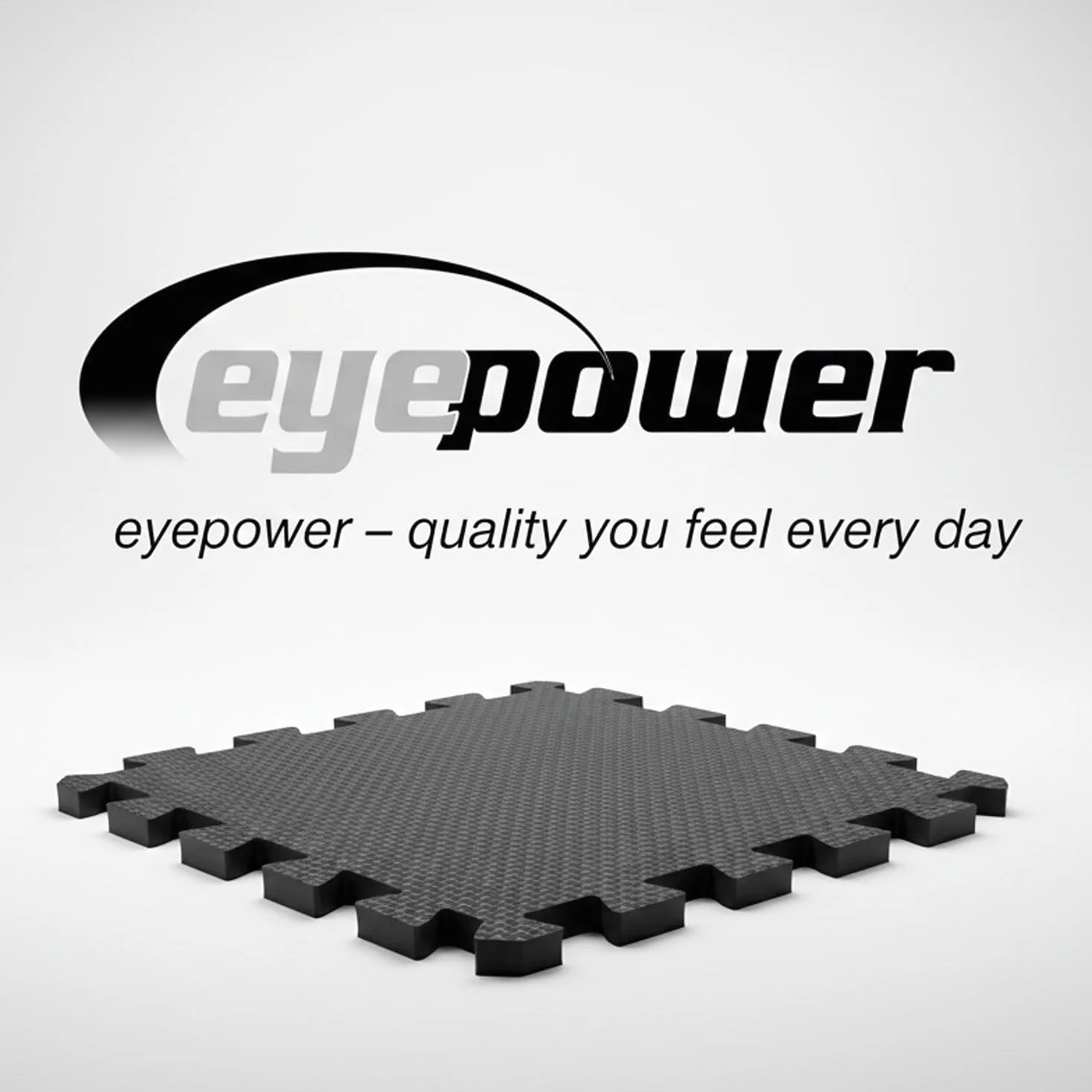 EYEPOWER Tapis de Protection Sol Fitness 30x30 cm Noir 9 Pièces Home Gym