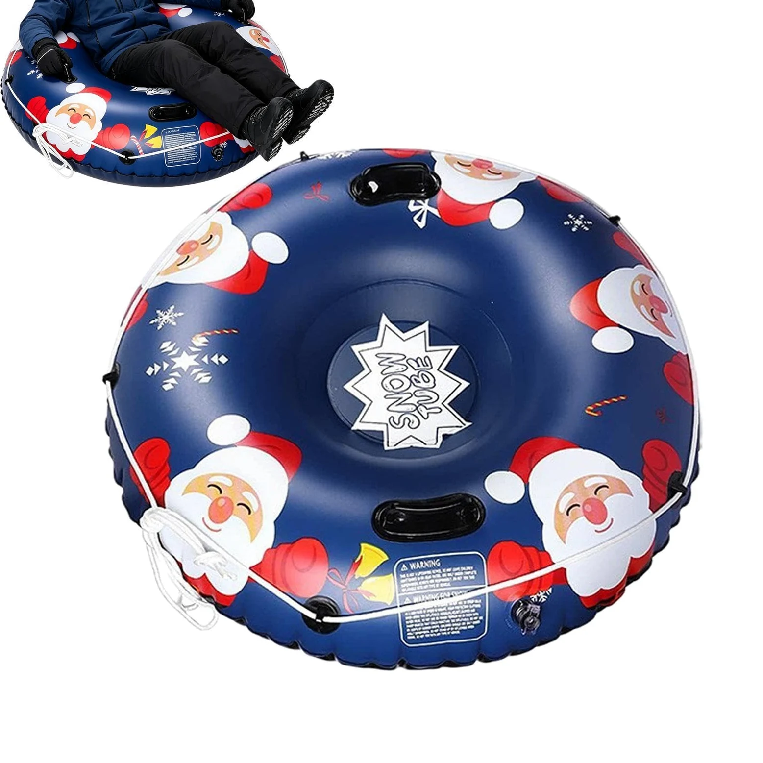 Bouées De Neige pour Adultes Luges Snowboard Gonflables avec Poignées | Jouet Luge d'Hiver Sports Plage Arrière-Cours Jardins Patinage Ski Extérieur Sable Noël Activités Aventure