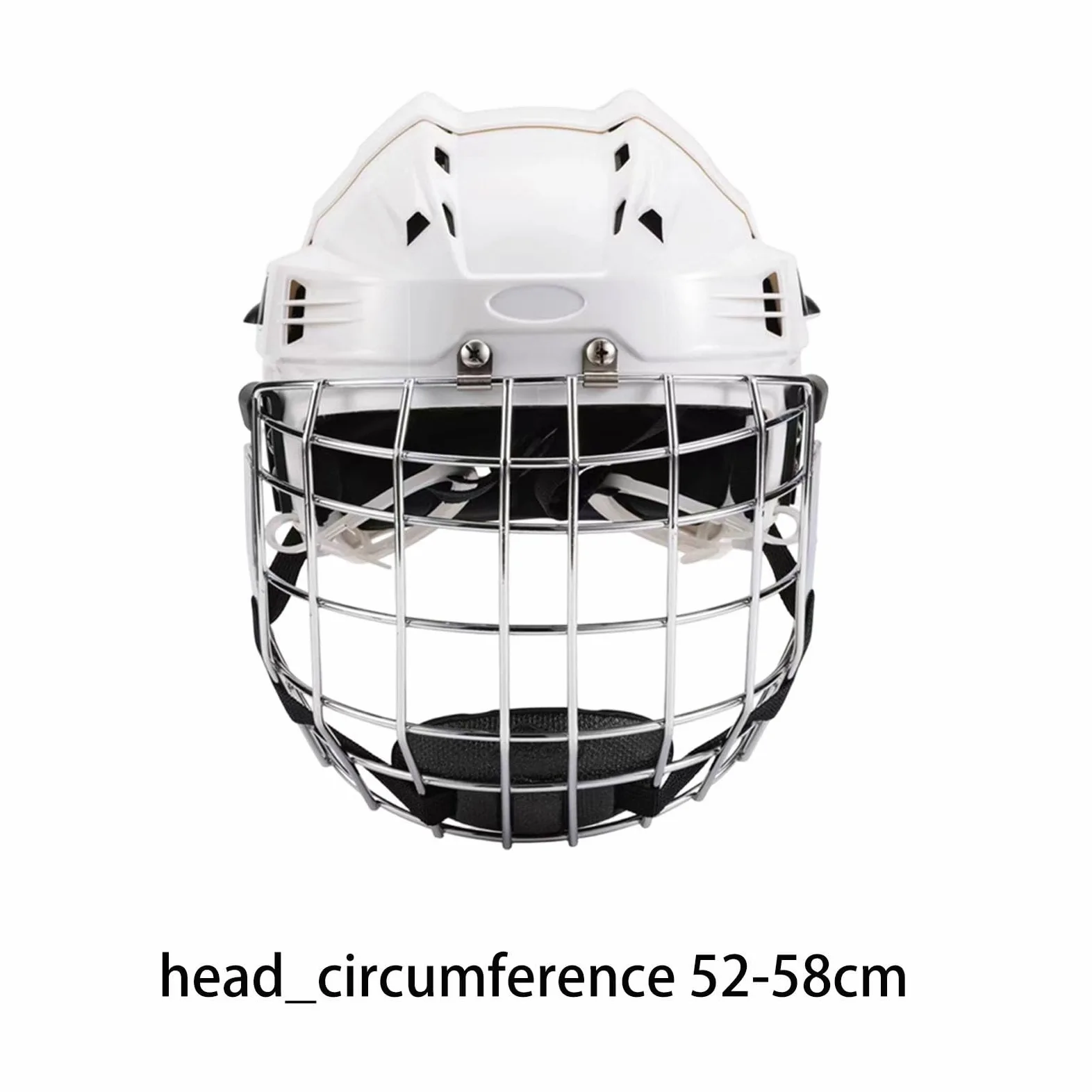 Casque de Hockey sur Glace, Casque de Rugby, Protection de tête Respirante et Ajustable avec Grille pour en Salle et en extérieur, pour Adultes
