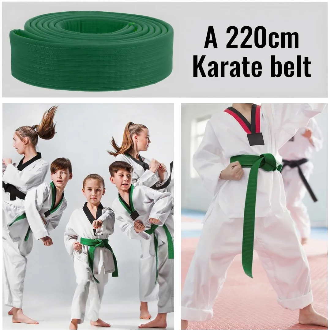Ceintures d'Arts Martiaux Vert Judo Taekwondo Professionnelle 220cm