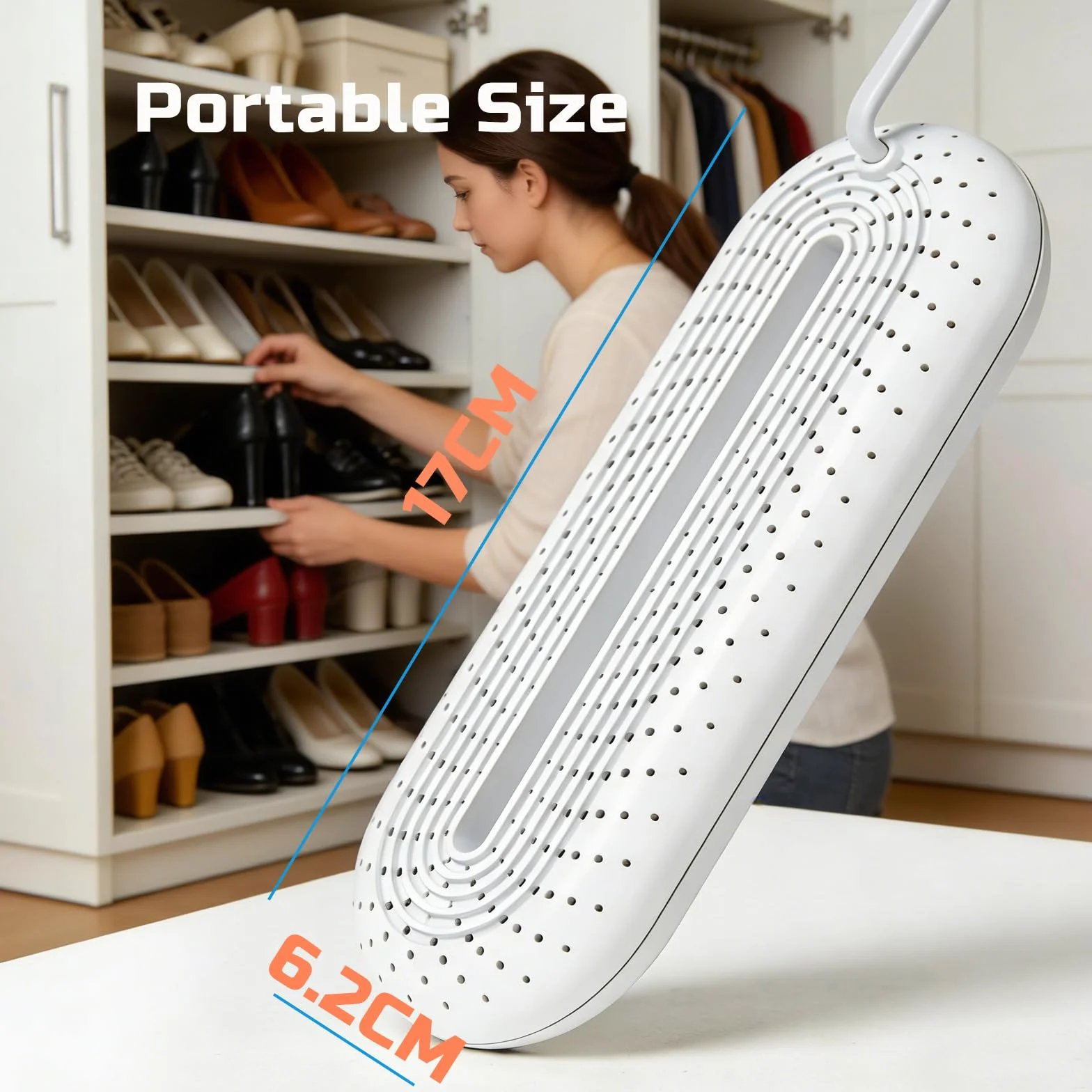 Séche Chaussures Électrique, Sèche Bottes avec Arrêt Auto Minuté, Chauffe Chaussures Anti-Odeurs 220V