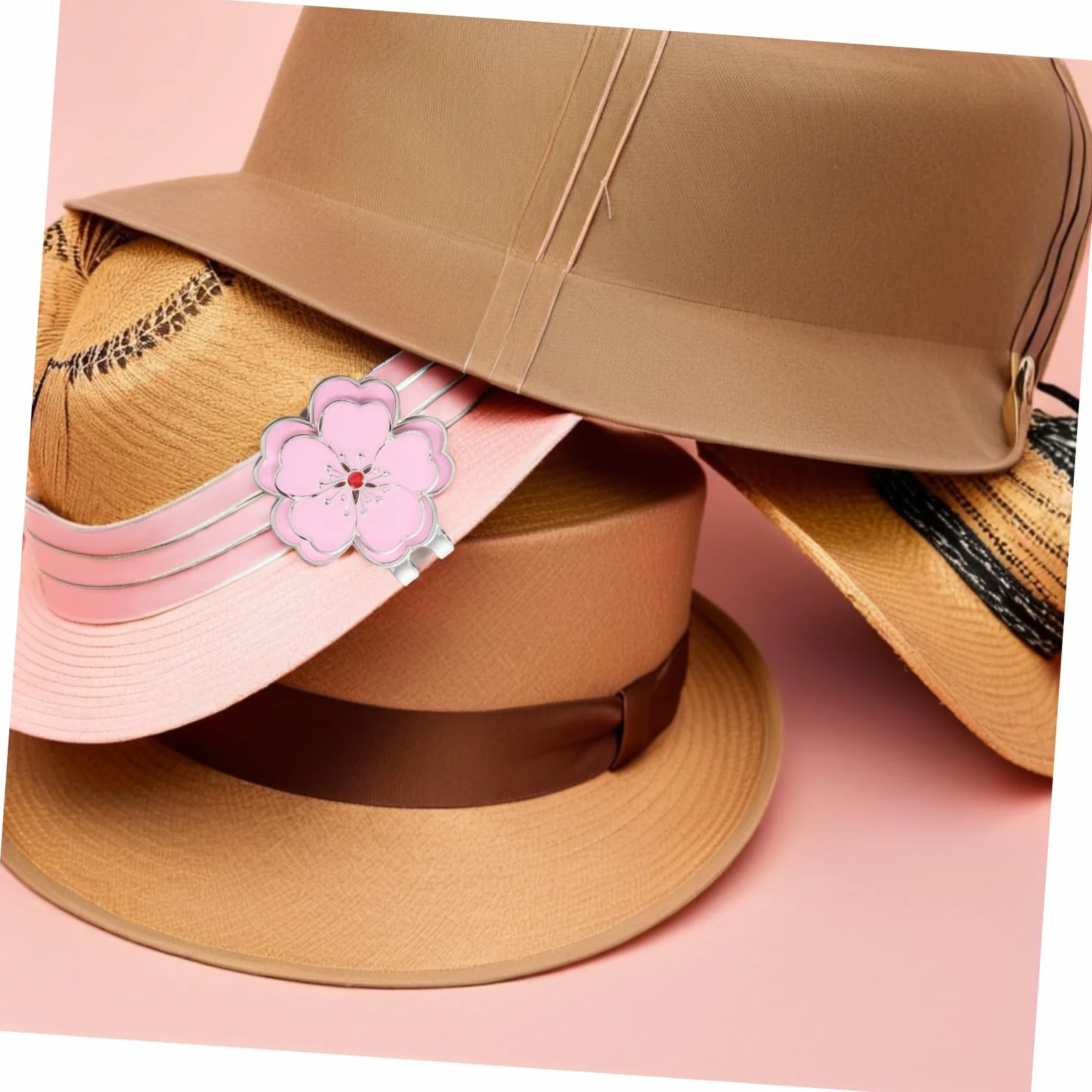 Yardwe 2 Pièces Clip pour Marque-Balle de Golf - Porte-Marque-Balle pour Casquette - Accessoires de Golf