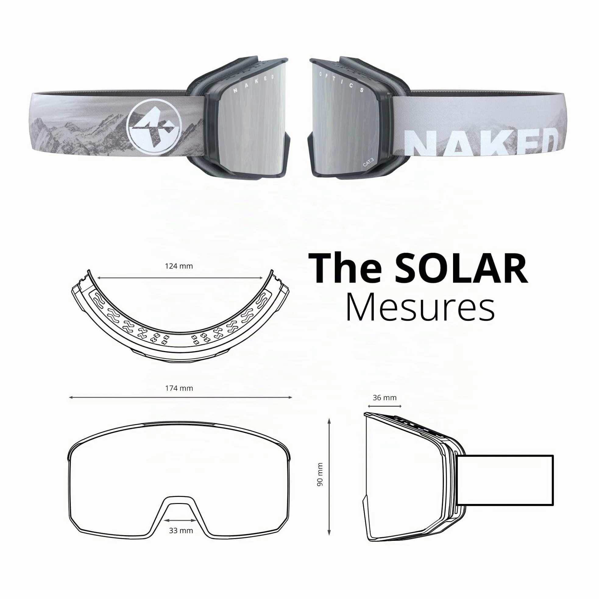 NAKED Optics LUNETTES DE SKI SOLAIRES pour homme & femme