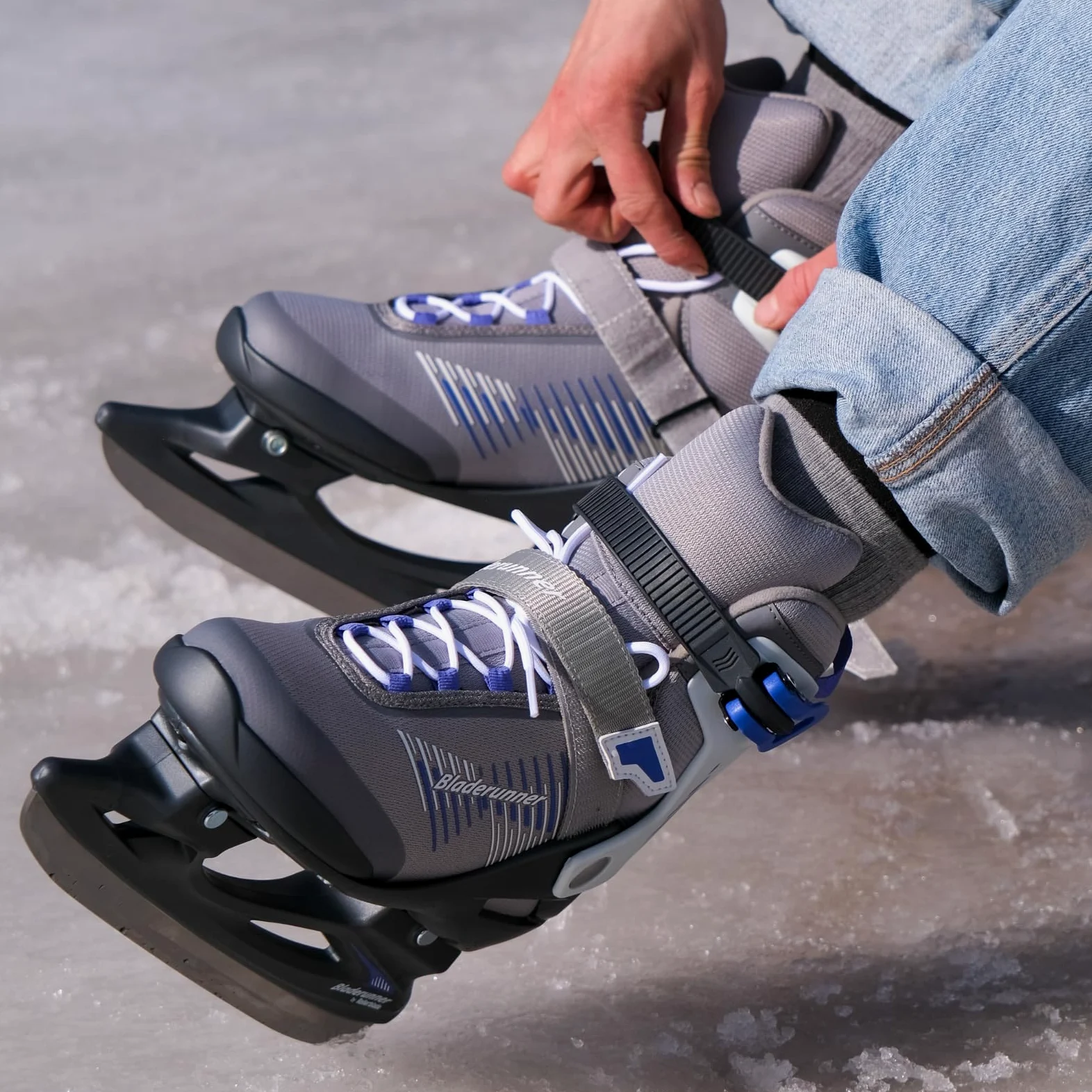 Bladerunner Igniter Ice W Patins à Glace, Femme, Argent/Bleu